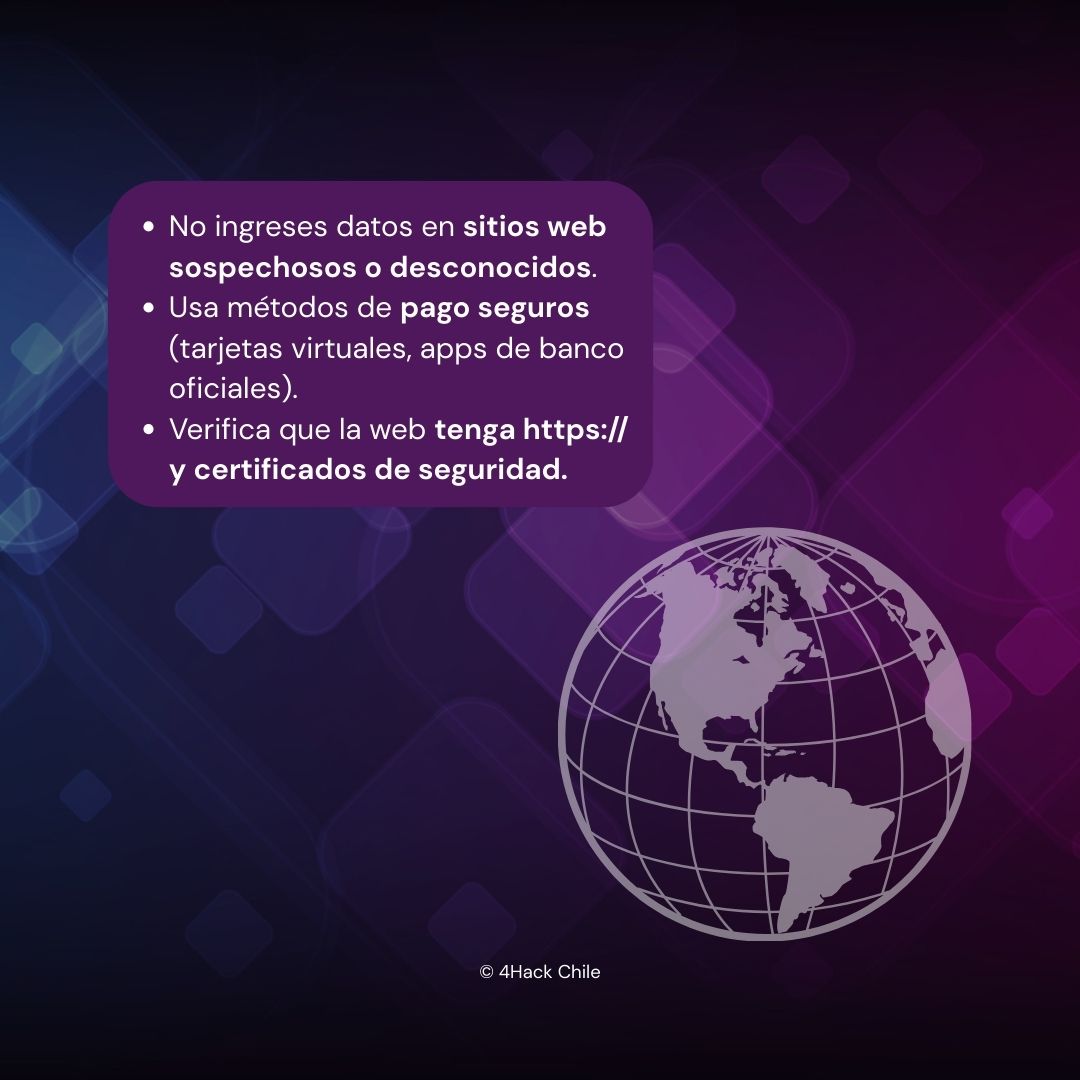 4hack_io's tweet photo. ⚠️ Cada compra online es una puerta de entrada: ¿entregas solo dinero o también tus datos?

👉 Compra seguro, revisa el sitio y protege tu información.
#Ciberseguridad #FraudeOnline #4Hack