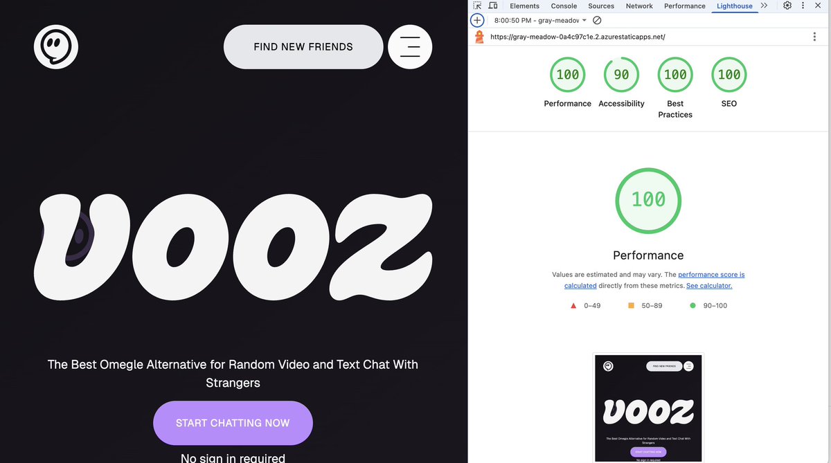 New landing page scores 100% for page speed and will boost our whole sites page speed by a lot.

We moved everything to Azure Frontdoor which loads extremely quickly in servers across the globe,
