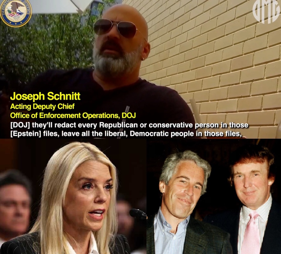 BREAKING: Shocking hidden camera footage exposes a top MAGA Justice Department official admitting that they are going to "redact every Republican" from the Jeffrey Epstein client list and "leave all the liberal, Democratic people."

This is an atomic bombshell in Trump's biggest