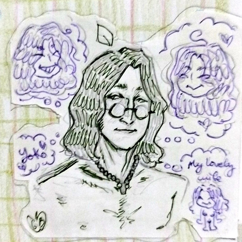 maccaswifee's tweet image. I didnt use reference idk how he looks so good #JohnLennon #yokoono