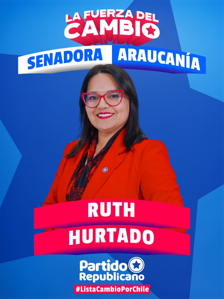 PRChile's tweet image. (HILO) 🧵
En La Región de La Araucanía tenemos grandes candidatos al Senado y a la Cámara de Diputados, impulsados por #LaFuerzaDelCambio para combatir al terrorismo, devolver la paz y la tranquilidad a  las familias de la región que hoy viven con miedo. 

📍 Senado:
Nuestra…