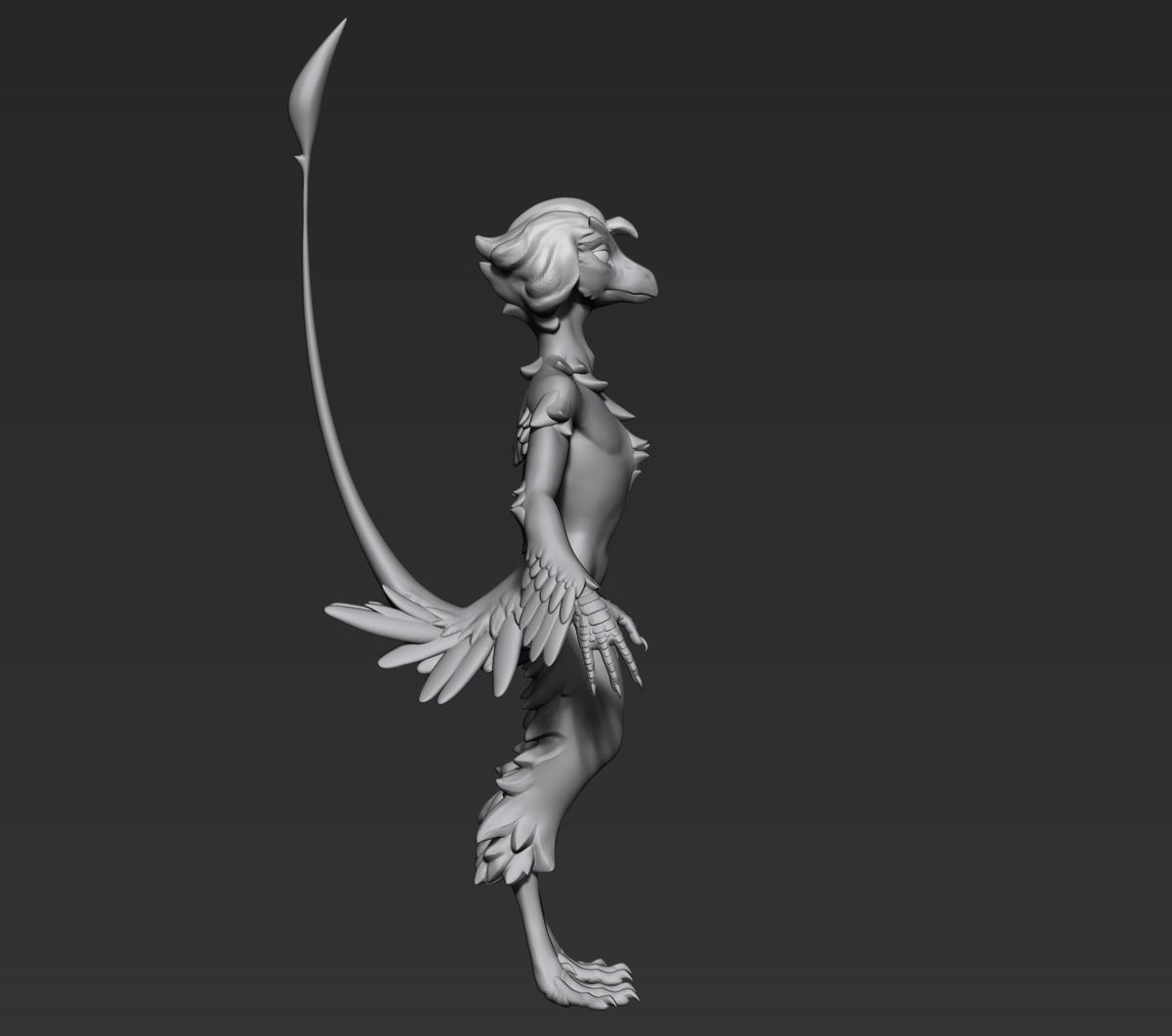 Nevrean VRC/SL avatar - home stretch on detailing! Looking forward to retopo and painting!