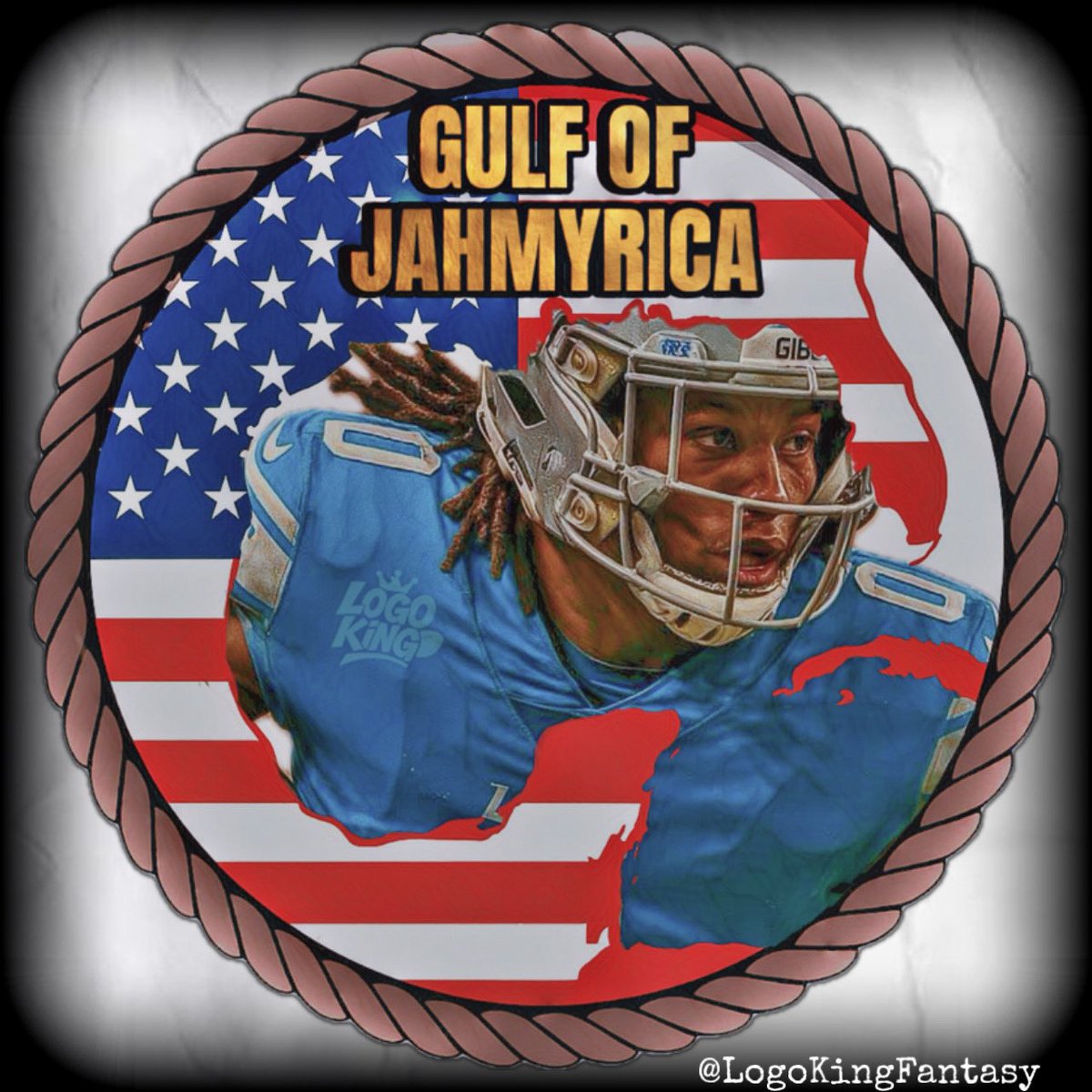 LogoKingFantasy's tweet photo. GULF OF JAHMYRICA
Jahmyr Gibbs
Detroit Lions
Fantasy Football Team Names https://t.co/n9RZXg62Vx