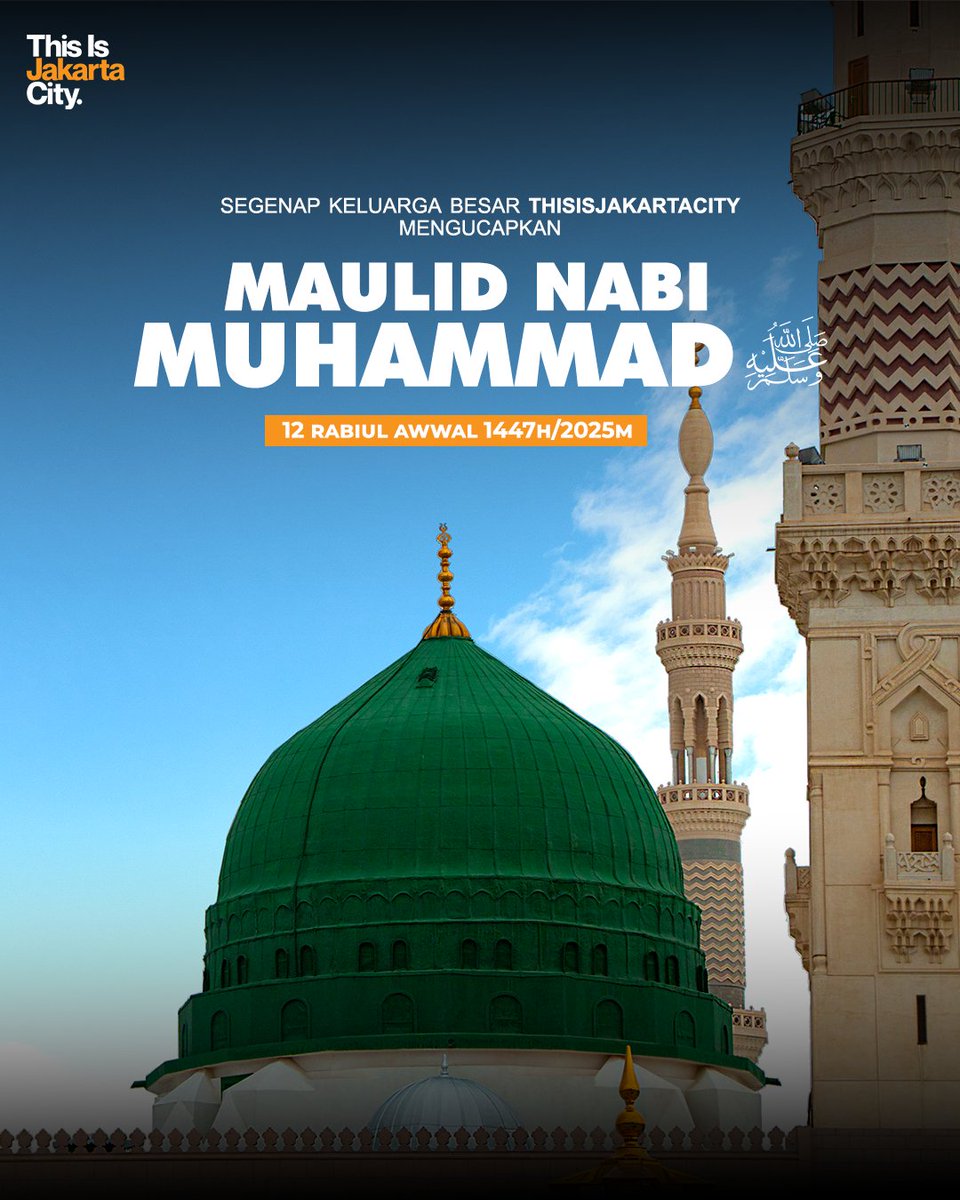 Selamat memperingati Maulid Nabi Muhammad SAW 🌙
Semoga kita selalu dapat meneladani akhlaknya yang mulia.
