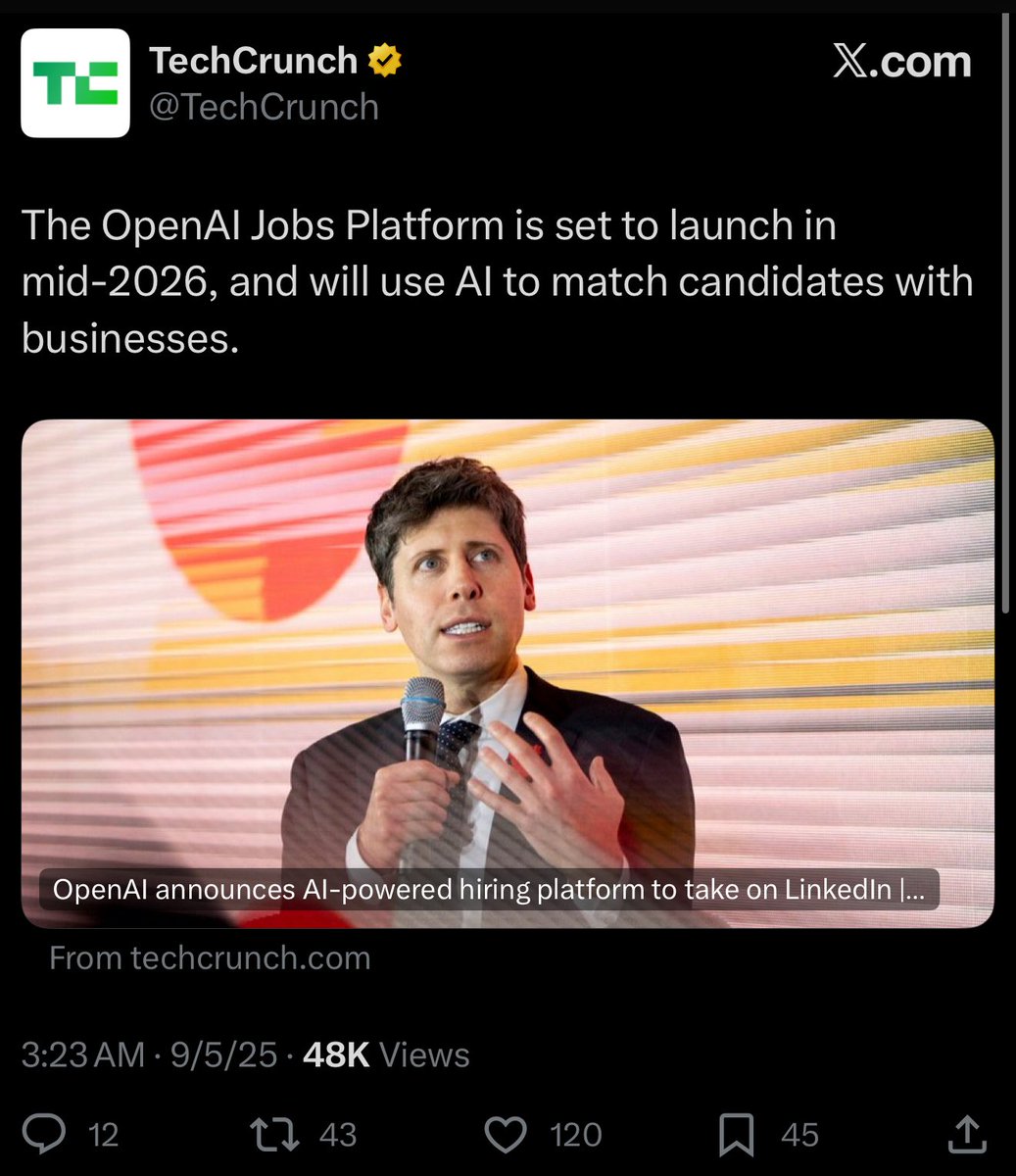I was wrong, next 15 years it won’t be contract work / data labeling work for everyone powered by Mercor, it will be powered by OpenAI