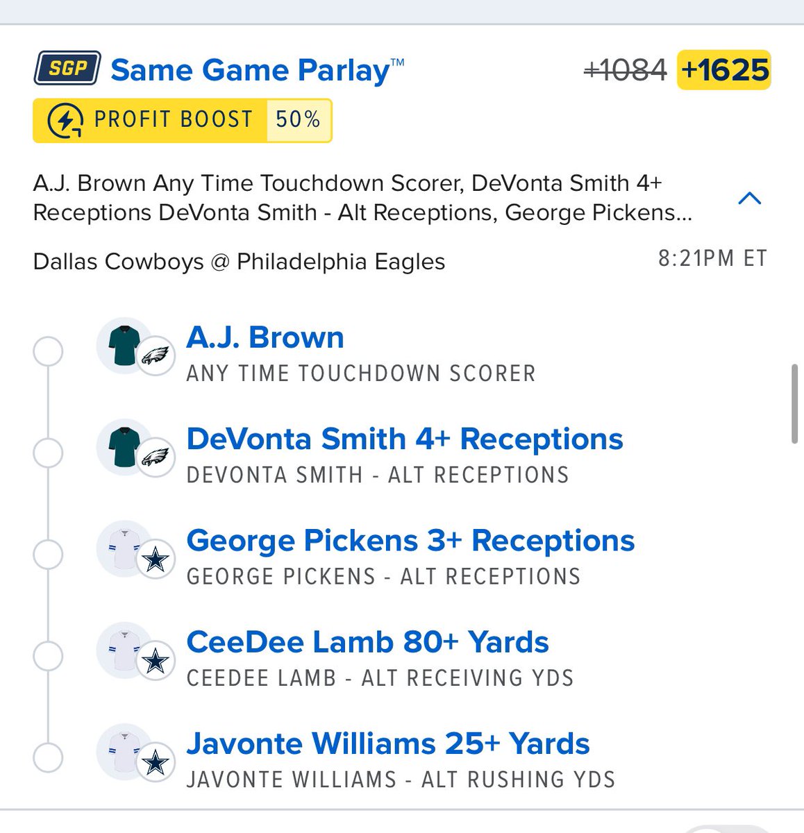 JCBGambles's tweet photo. A couple more plays for the game tonight. Happy Football Season #NFL #BettingX #Draftkings  #NFLBetting #SGP #fanduel #NFLKickoff https://t.co/b60eT8XaEr