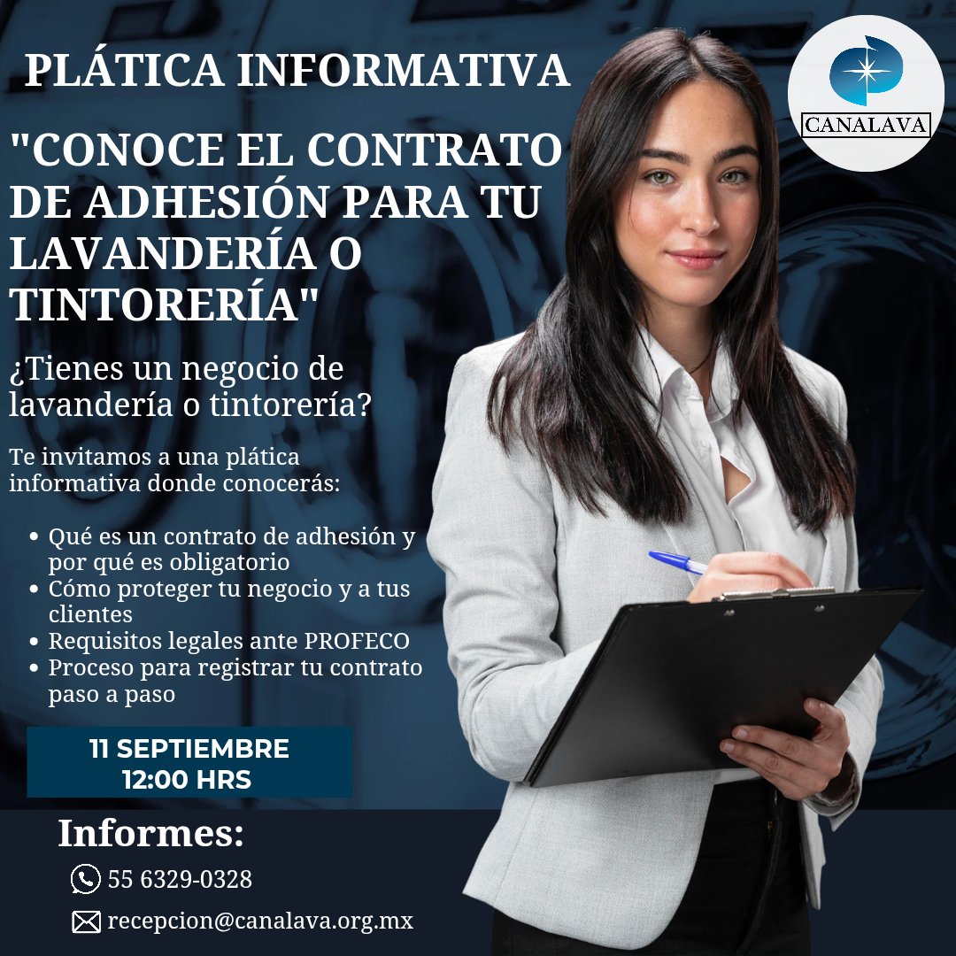 CANALAVA's tweet image. Plática Informativa #canalava 💻‼️📢✅️🏪🫧
¡Es momento de protegerte y cumplir con ley!🧐👨‍⚖️👩‍⚖️ #lavandería #tintorería
🗓 11 septiembre 
🕐 12:00 hrs 
💻 Zoom