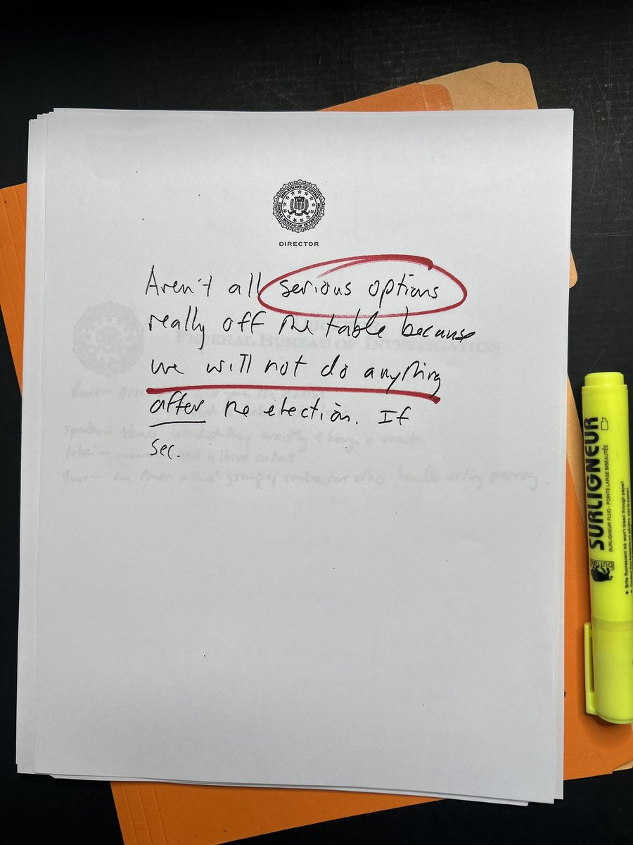 Catherine Herridge (@c__herridge) on Twitter photo Exclusive <a href="/Comey/">James Comey</a> Handwritten Notes Reveal Obama Administration Embraced Russia Narrative + Internal Debates Course of Action
Declassified via <a href="/FBIDirectorKash/">FBI Director Kash Patel</a>
October 2016 ‘Election Update’
'What are the circumstances in which we can imagine taking action AFTER the Exclusive <a href="/Comey/">James Comey</a> Handwritten Notes Reveal Obama Administration Embraced Russia Narrative + Internal Debates Course of Action
Declassified via <a href="/FBIDirectorKash/">FBI Director Kash Patel</a>
October 2016 ‘Election Update’
'What are the circumstances in which we can imagine taking action AFTER the