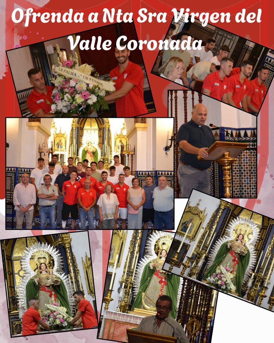 🌸 En el día de hoy, en representación de La Palma CF, nuestros capitanes han realizado una emotiva ofrenda floral a nuestra patrona.
Queremos expresar nuestro más sincero agradecimiento a la Hermandad de Ntra. Sra. del Valle Coronada 💐 y a nuestro párroco, D. Andrés Vázquez.