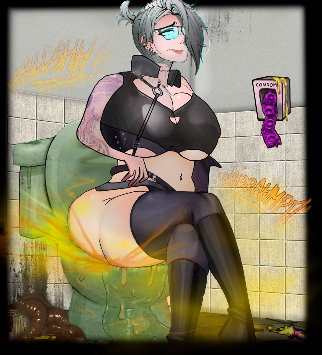 AdanEyepet20's tweet photo. Zoya blowing up some nasty public toilet, commision https://t.co/jUj65eh6aS