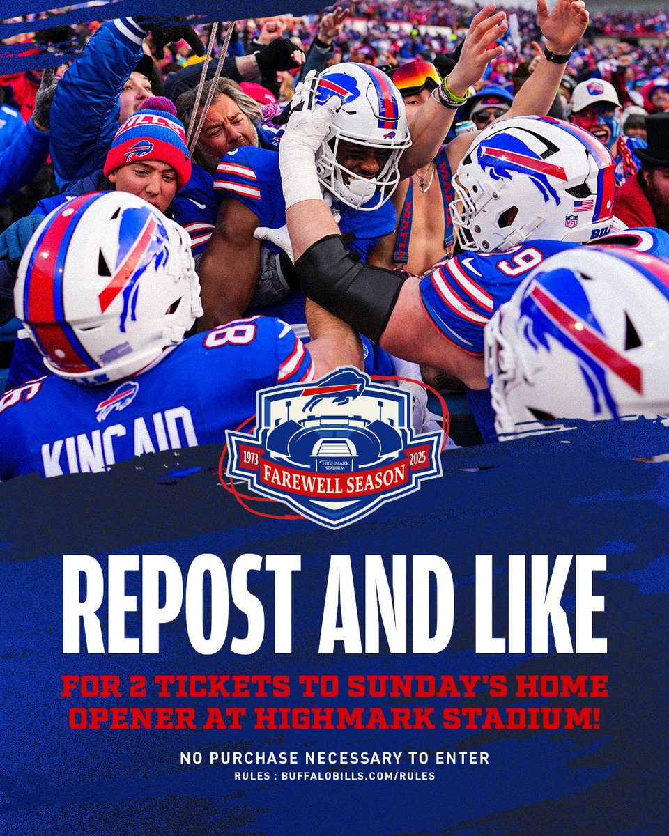 Pete Guelli (@peteguelli) on Twitter photo Under the lights on Sunday night!!
Here’s your chance to experience the last home opener at <a href="/HighmarkStadm/">Highmark Stadium</a>! #BillsMafia #BALvsBUF Under the lights on Sunday night!!
Here’s your chance to experience the last home opener at <a href="/HighmarkStadm/">Highmark Stadium</a>! #BillsMafia #BALvsBUF