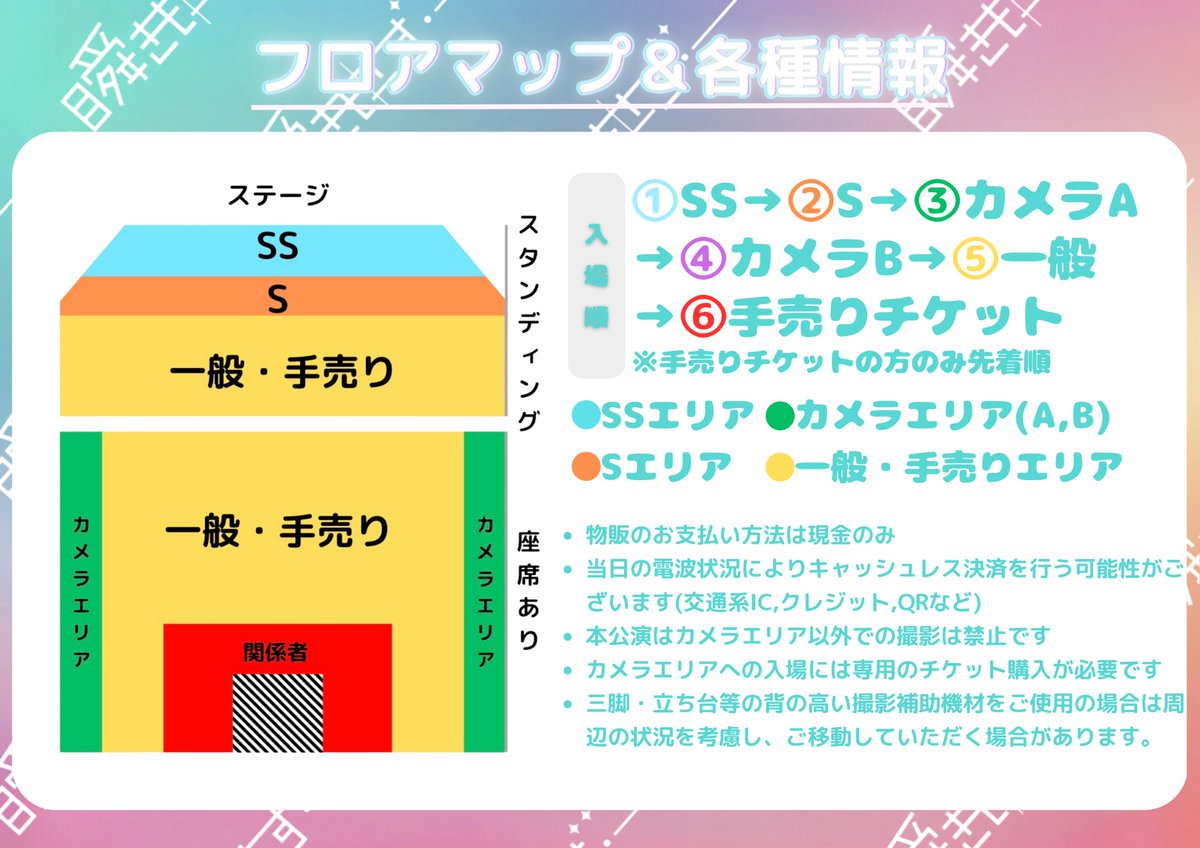 特典会について】 ワンマンライブでの特典券は通常と異なる部分が