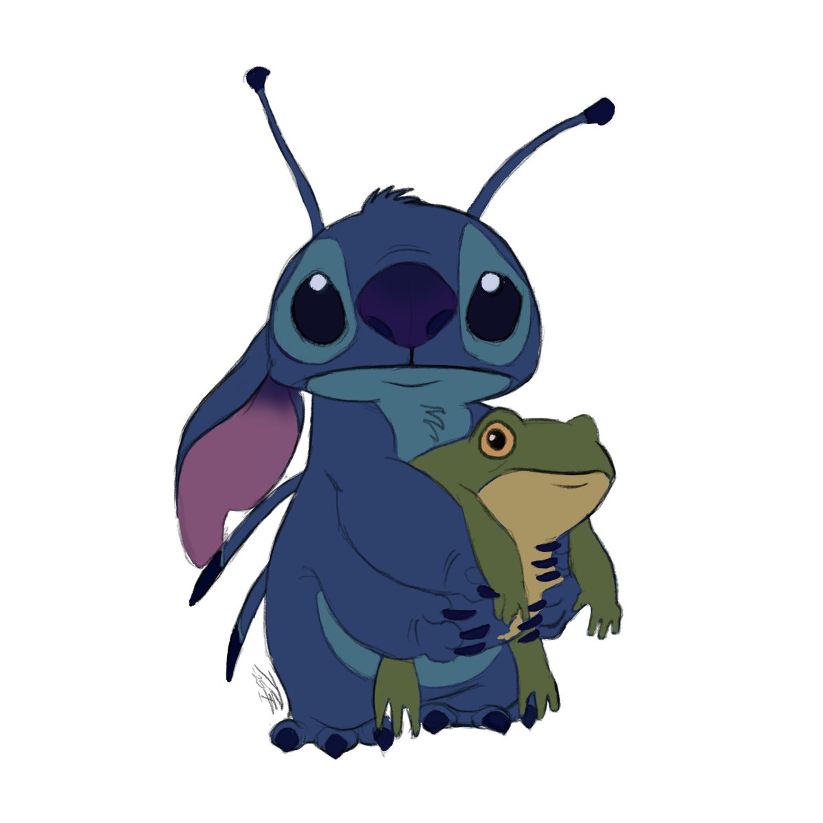 Crocoloops's tweet image. Stitch and Reuben :3