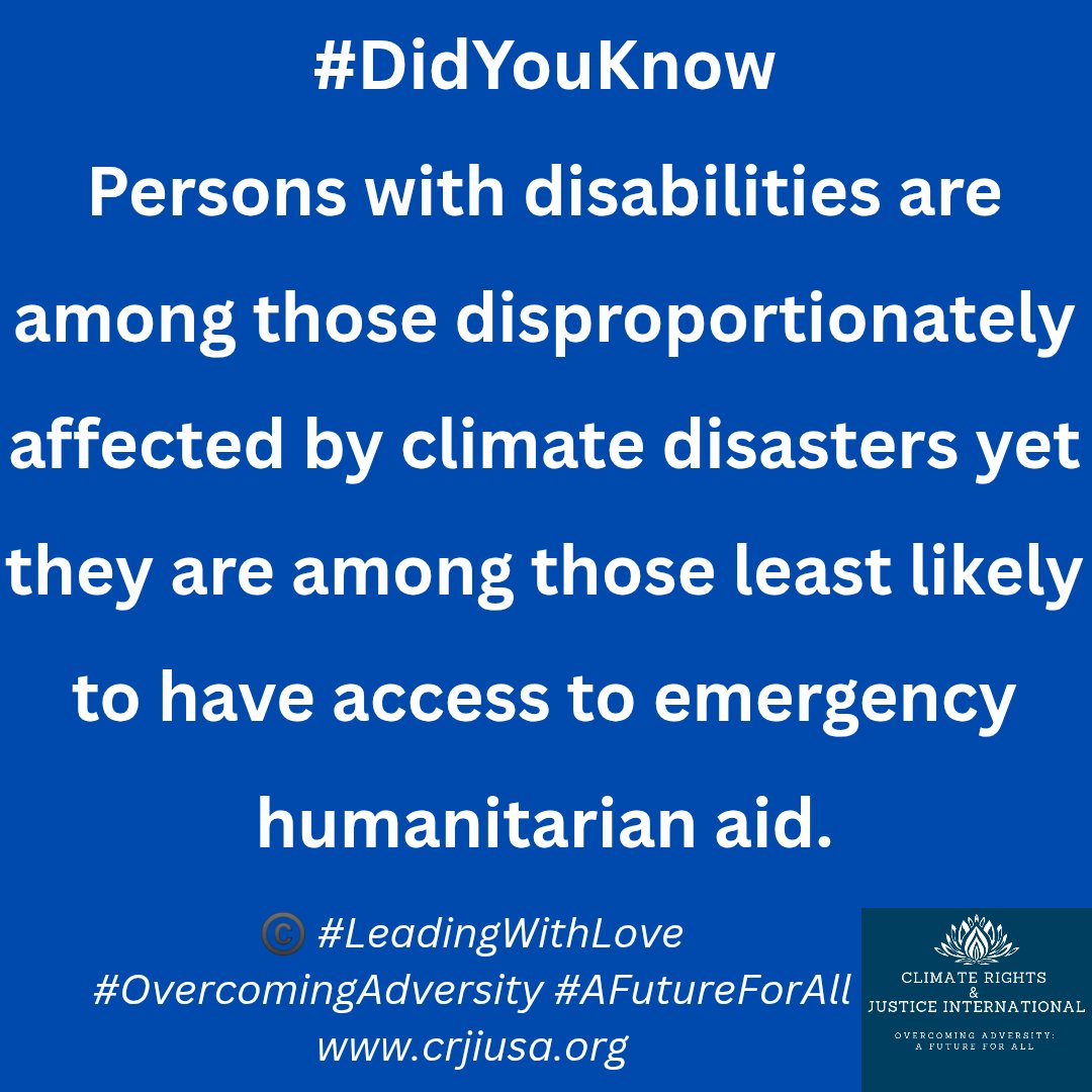 crji_info's tweet photo. #ClimateCrisis #DisabilityRights #ClimateActionCannotWait https://t.co/HzJLgzKqRX