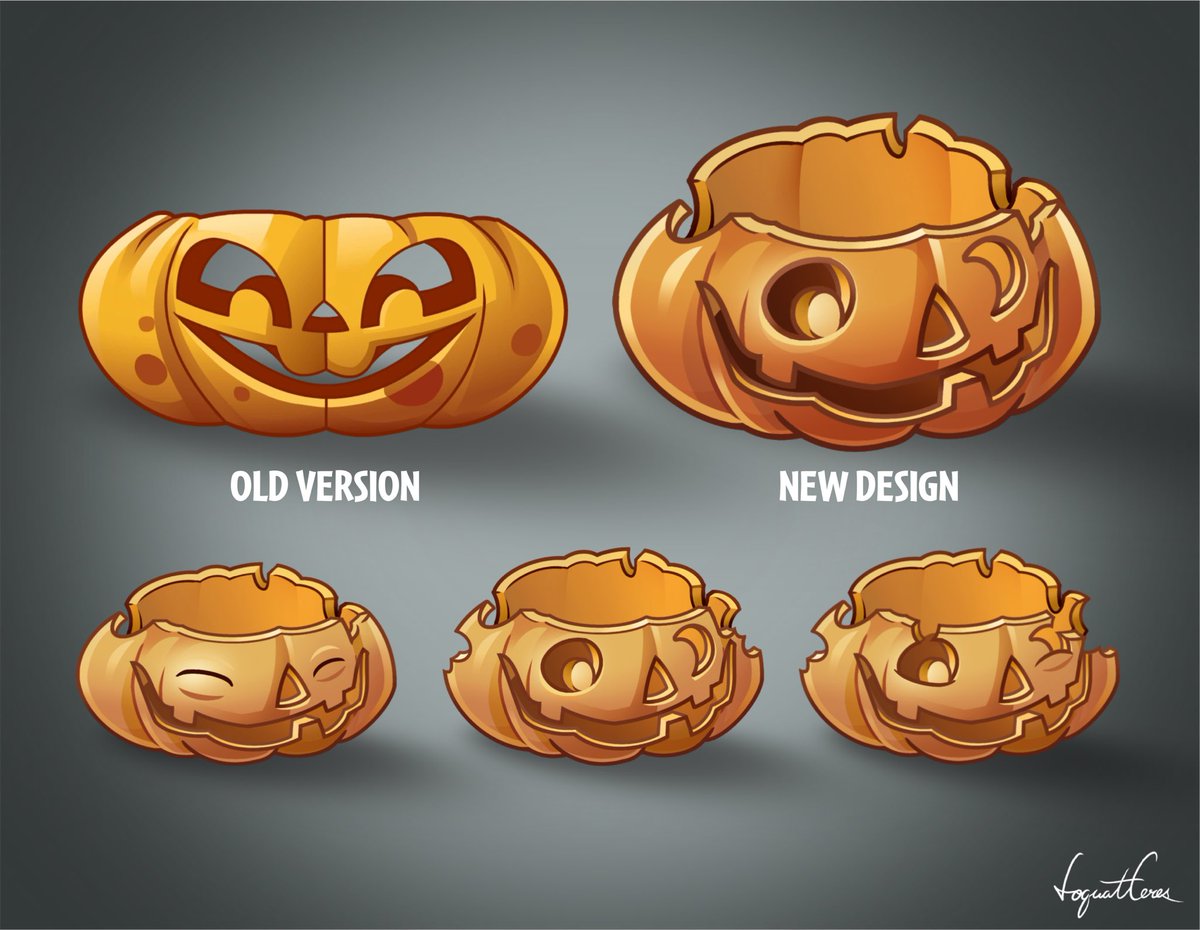 Loquat_Ceres's tweet photo. pumpkin redesign 
#plantsvszombies #plantsvszombiesfanart #plantsvszombies2 #pumpkin https://t.co/tWJaydfVVZ