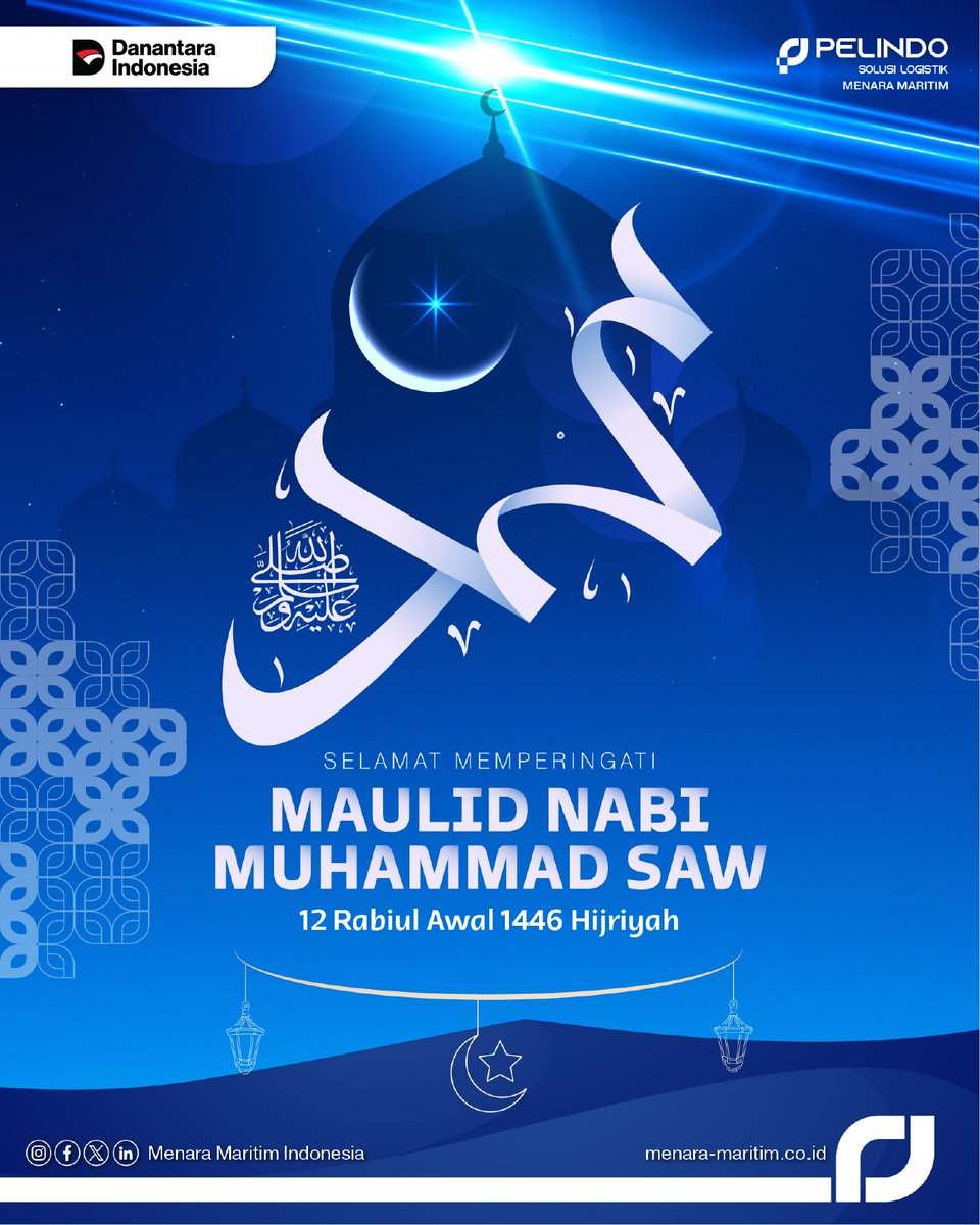 Selamat memperingati Maulid Nabi Muhammad SAW 1447 H. Peringatan Maulid Nabi menjadi momentum bagi kita untuk meneladani akhlak Rasulullah yang penuh kasih sayang, amanah, dan kejujuran. Semoga nilai-nilai keteladanan beliau dapat menginspirasi.