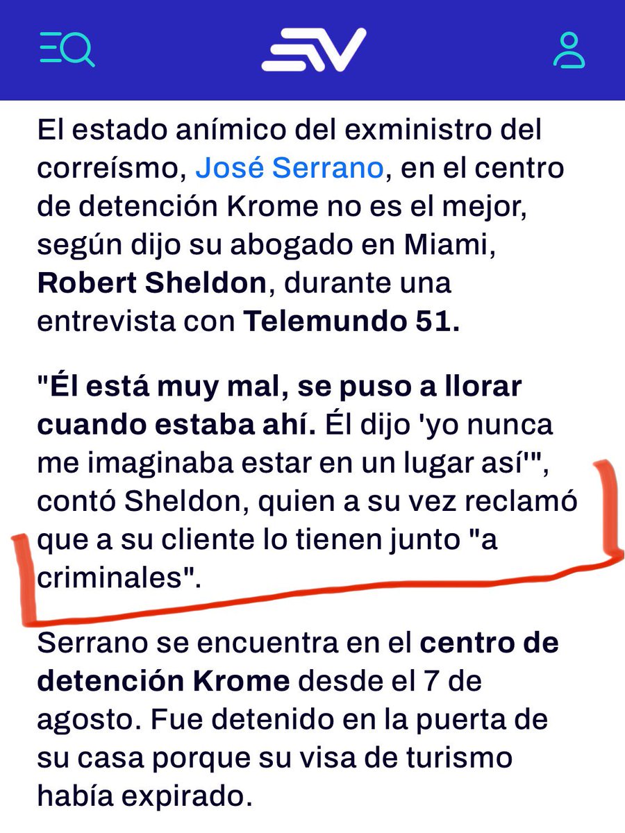 Le hiciste maldades a tanta gente y ahora te pones a llorar porque te tienen en una cárcel de tránsito en Miami. Resultaste ser bien maricón patucho del mal. <a href="/ppsesa/">José Serrano Salgado</a>