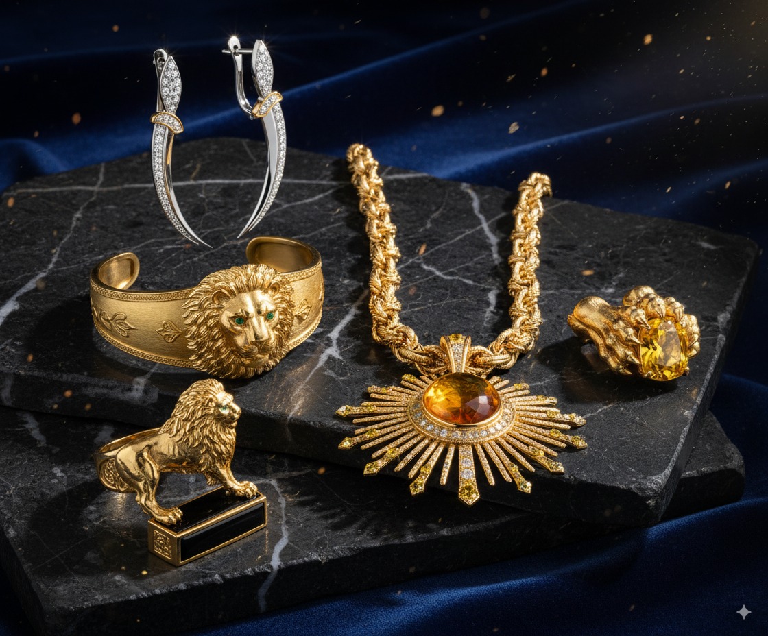 Gemini 2.5 Flash Image (nano banana): turn this image into a 5-piece jewelry line.