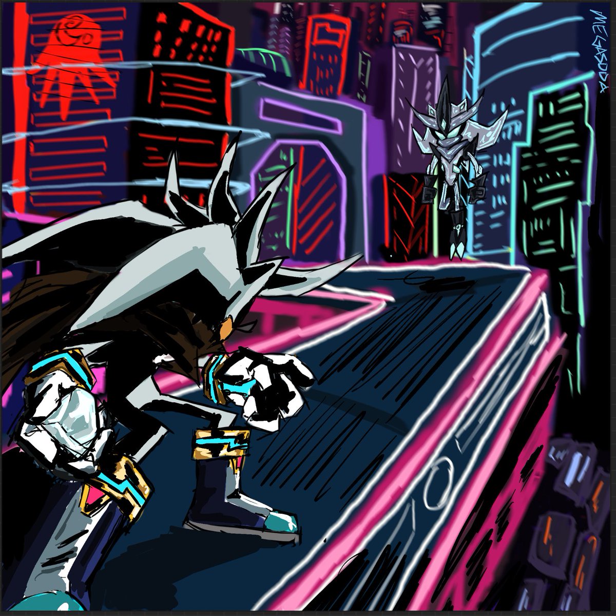 I suck at backgrounds cuz I don’t work with em but I really wanted to draw this design cuz of how creative it is
#silverthehedgehog #sonicart #digitalart