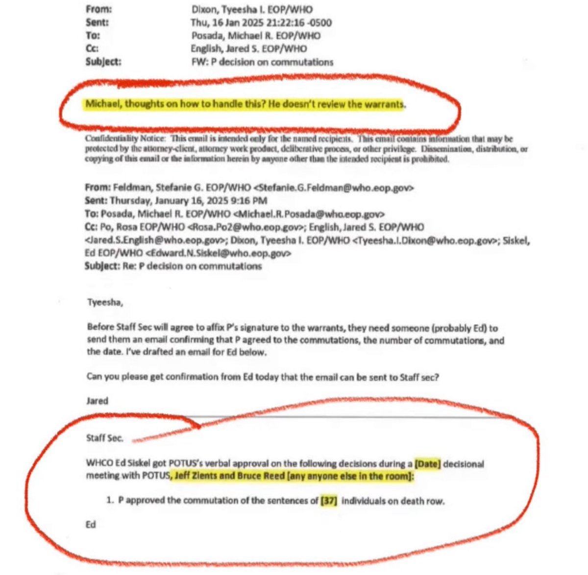 BREAKING 🚨 Biden White House emails show he did NOT write or sign off on many Pardons. WOAH

"Unclear if Joe Biden himself was even consulted before THOUSANDS of pardons went out”

Would be a shame if this went viral on 𝕏 

YOU KNOW WHAT TO DO 👇