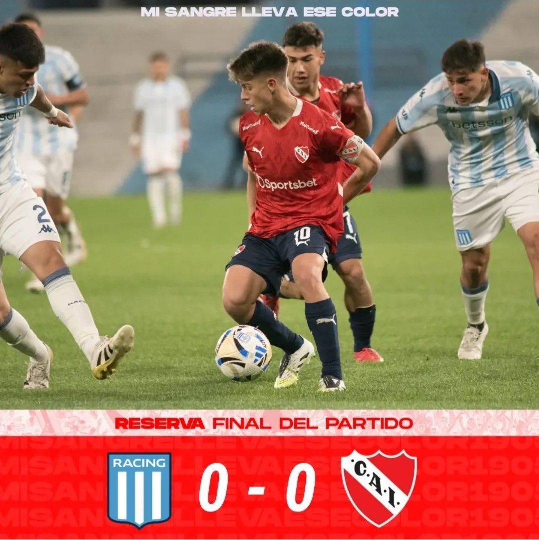 misangrellevae1's tweet photo. FUTBOL RESERVA
8va.fecha - #TorneoProyeccion
3/9
🤝 NO SE SACARON VENTAJA
Las reservas de Independiente y Racing empataron sin goles en el estadio Presidente Perón.
🔴⚪️🔴 #reserva
@Independiente
@reservadelcai
#Independiente
#cai
#reydecopas
#rojo
#TodoRojo
#reservalpf https://t.co/xwVLqBfNmn