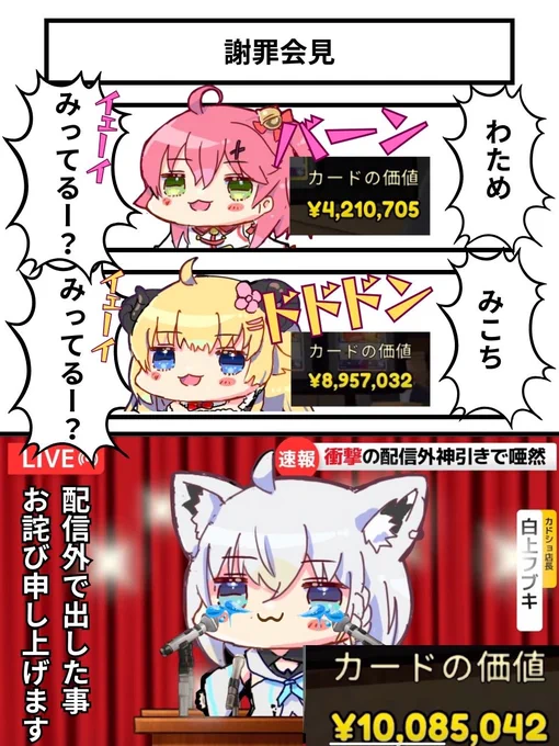 謝罪会見
#絵フブキ #miko_Art  #つのまきあーと 