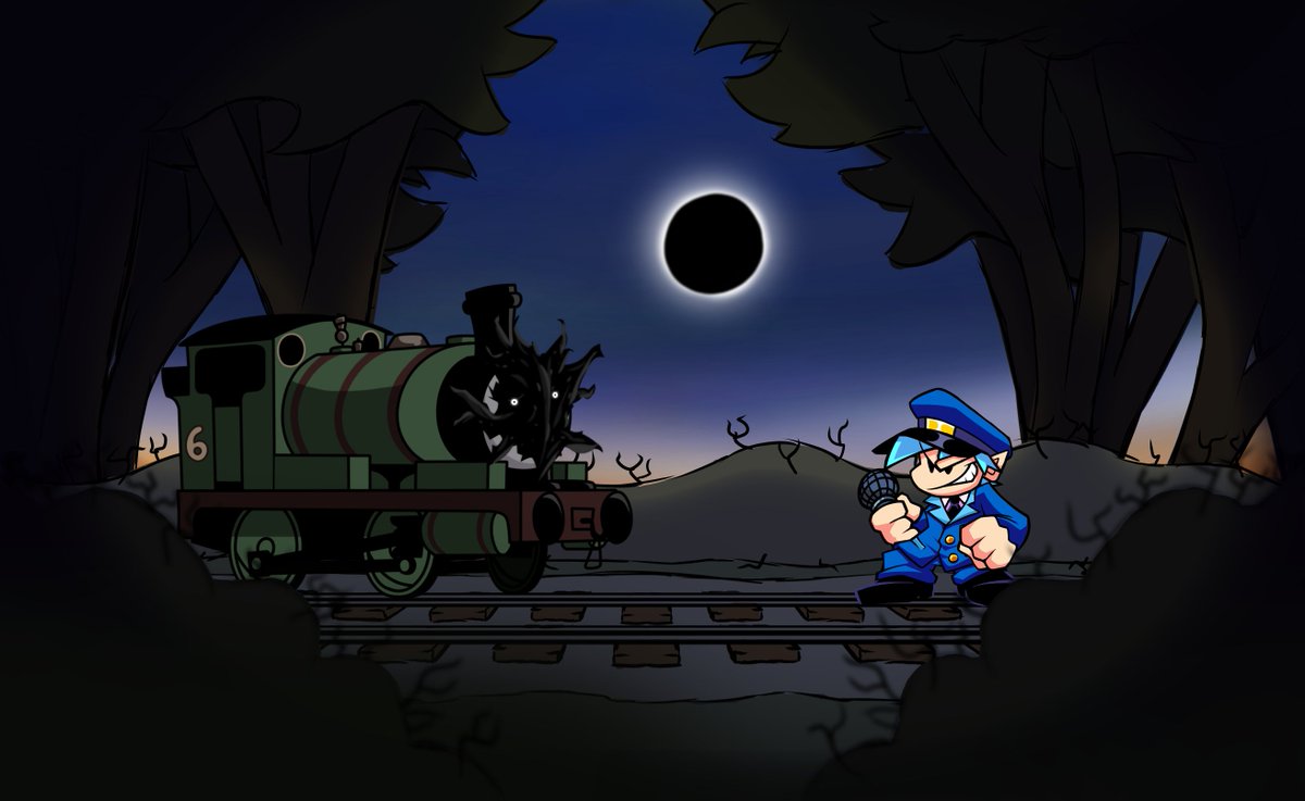 DomenicEXPart's tweet photo. @RailwayShowdown Here's some other stuff that ended up not being used (for the better lol)
-Old "Lose All Hope" background sketch with a VERY disproportionate bf
-Tonic icons that fucking sucked and Topham icons
Beast sketch that I made to go with the BG, but ended up being remade by @/Chunklezz https://t.co/G6dQPyTYfr