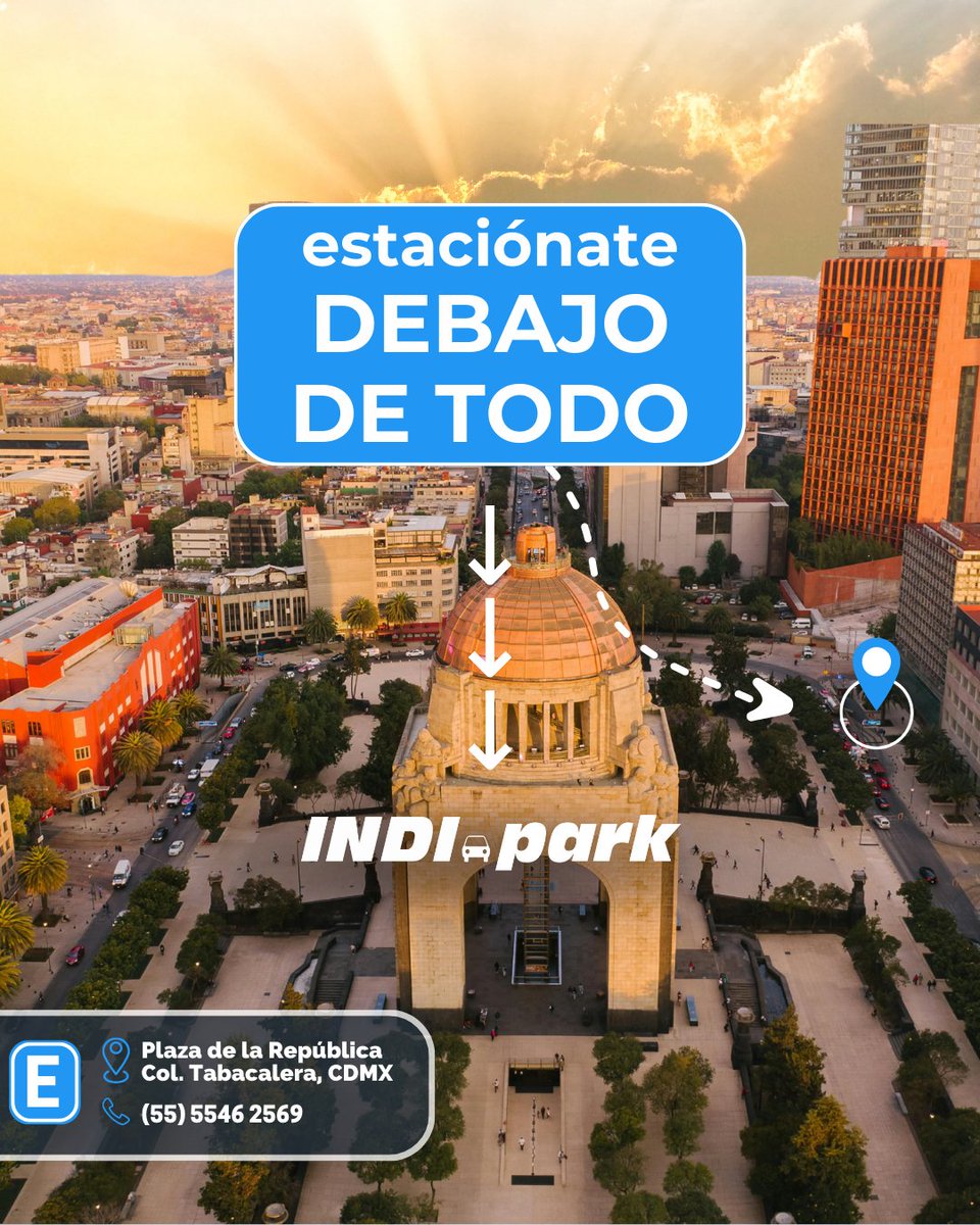 📍 ¿Necesitas estacionarte en el centro? INDI Park te ofrece seguridad bajo el Monumento a la Revolución.

🚗 Techado y monitoreo 24/7
⚡ Pago rápido y fácil

¡Estaciona con tranquilidad hoy! #estacionamientoseguro #indipark