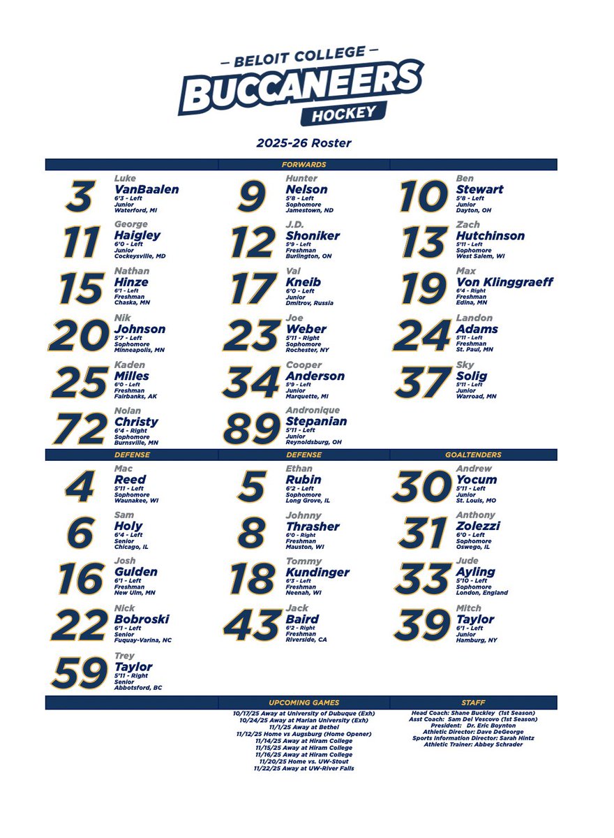 Beloit College Men's Hockey tweet media