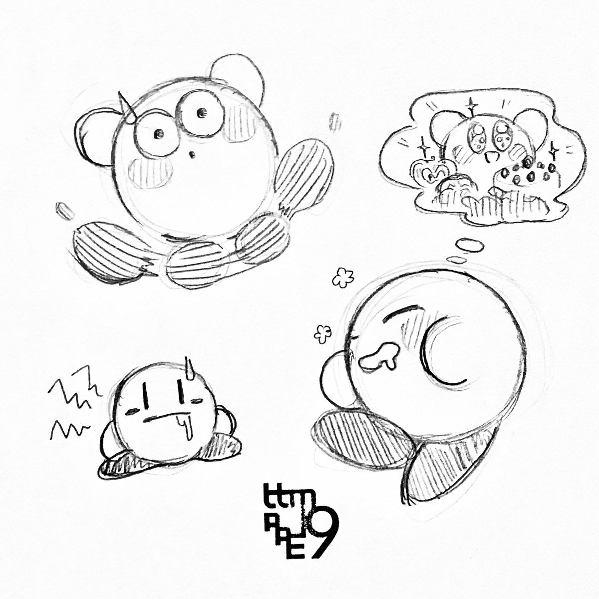 いろんな表情のカービィ
#kirby #kirbyfanart #fanart