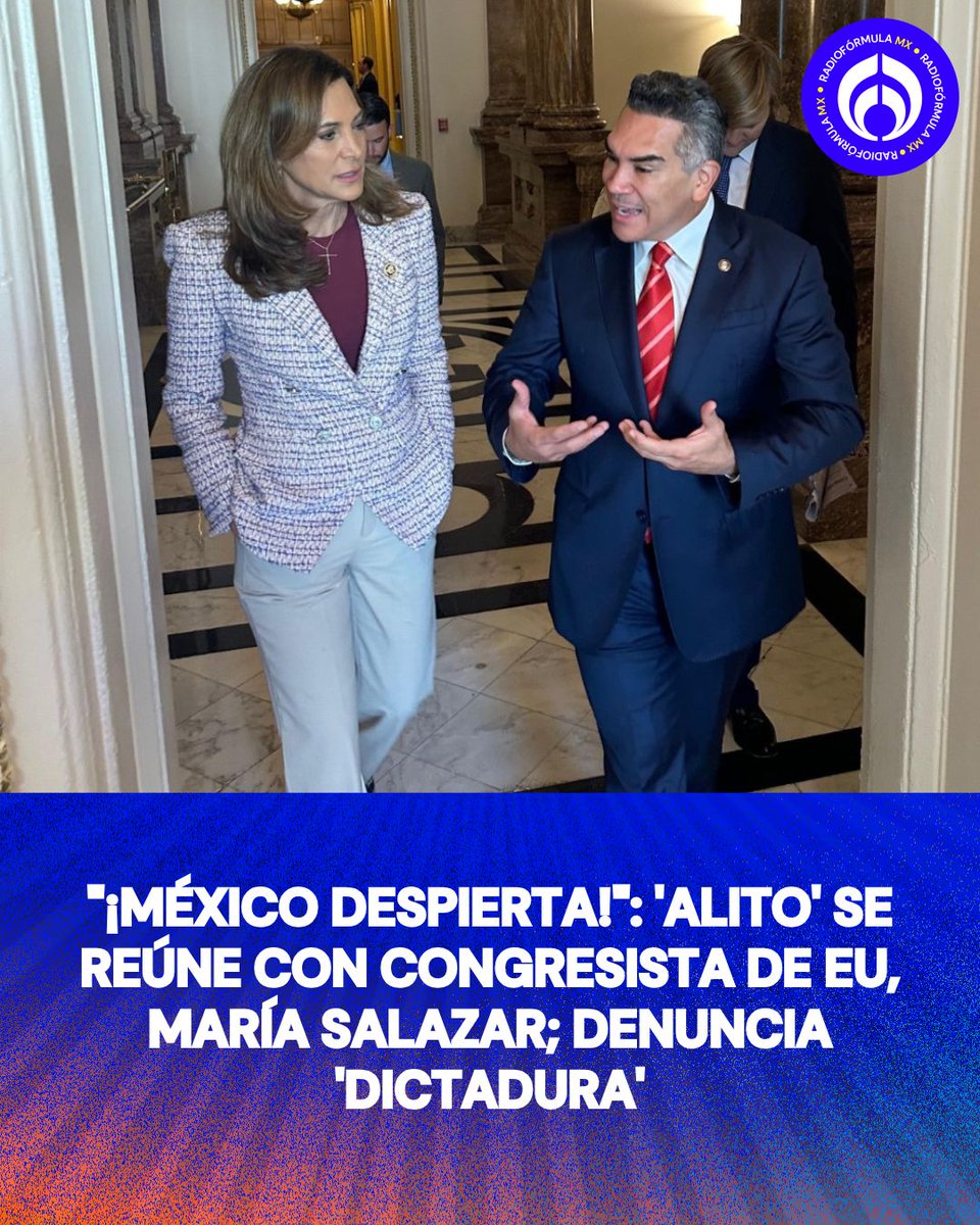 🔴😱 Alejandro ‘Alito’ Moreno, dirigente nacional del PRI, volvió a viajar a Estados Unidos tras presentar una denuncia en la OEA por persecución política. El objetivo; seguir su campaña ‘contra la dictadura en México’. 🇲🇽🤝🇺🇸

🧐 En Washington, se reunió con María Salazar,
