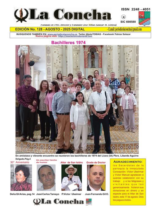 RedOriente's tweet photo. 📖📰 En circulación la Edición N.128 del Periódico La Concha (agosto 2025).

Un ejemplar que resalta memoria, cultura y tradición: desde el reencuentro de los bachilleres de 1974 hasta la vida comunitaria en torno al Altar de San Isidro. 🙌✨

PDF: https://t.co/WZS0L6Wm3r https://t.co/ItuVHdRLSQ