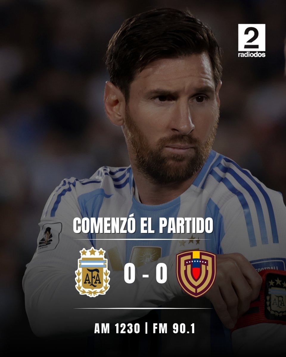#EliminatoriasSudamericanas

🔛Comenzó el partido.

⏱️0' PT.
#Argentina 0⃣🆚 #Venezuela 0⃣

🗣️Lo relata <a href="/ezecasse/">Ezequiel S Cassé</a>

 📻AM 1230 | FM 90.1🔴YouTube: Radio2 en VIVO
youtube.com/watch?v=CaxJXW…