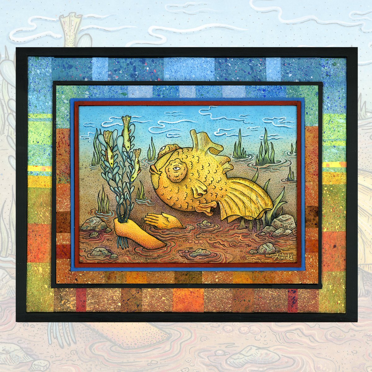 poxodd's tweet image. Finished a little series of 8 fish paintings, I put two up over on Etsy so far, more will be there soon 🐟 etsy.com/shop/poxodd?re…