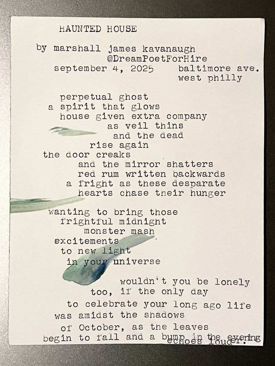 Stepped out for the Baltimore Ave Dollar Stroll, got an impromptu haunted house poem