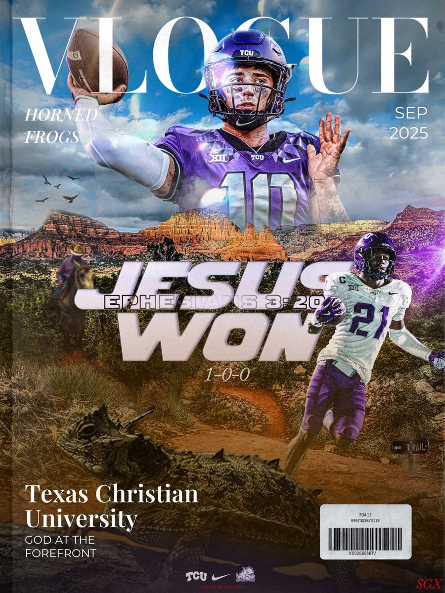 ShirkoGraphX's tweet photo. JESUS WON ‼️📖
@TCUFootball
.
.
With God at the forefront, anything is possible‼️
.
.
Leave a "📖" for a custom design like this ☝🏾
Design by:@ShirkoGraphX
#cfbdesigns #collegefootball #photoshop
#nikefootball #gofrogs #hornedfrogs #tcufootball https://t.co/PDP3wCKJRD