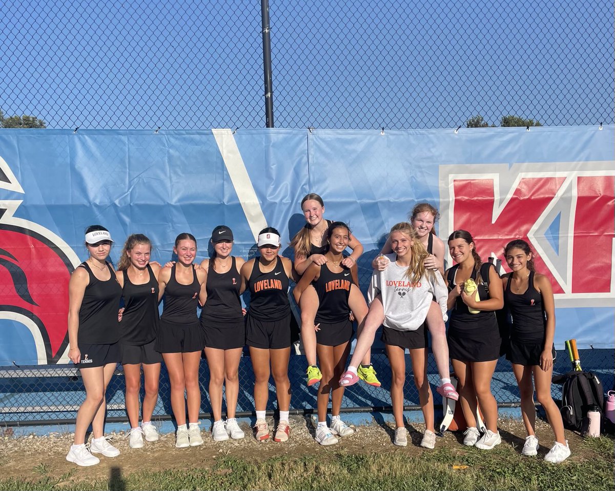 Another ECC win against Kings today! The girls won on every court! Congrats Tigers! 🐅🖤🧡🎾 ⁦<a href="/LABTigers/">Loveland Athletic Boosters</a>⁩ ⁦<a href="/LHSTigerAD/">Jayson Bruce</a>⁩ ⁦<a href="/Loveland_AsstAD/">Shayne Lyons</a>⁩