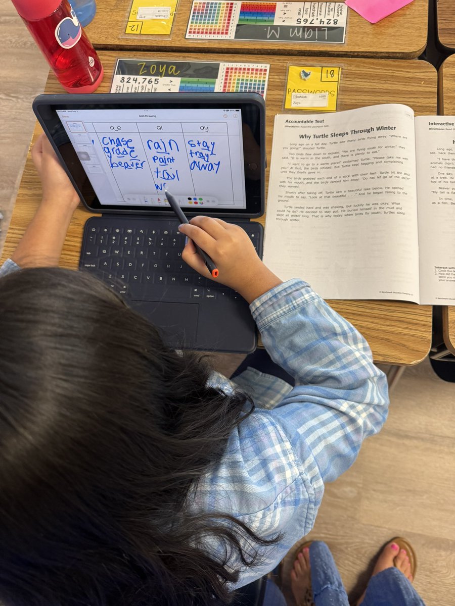babel4444's tweet image. Using our Logitech crayons and #Pages to create digital phonics anchor charts! Students love adding to their lists when they find new words in books and other resources with their long “a” sound. S/o to @ItsMissSmith3rd for making the template 👩‍💻 #RHESettingSail #RISDDreamBig