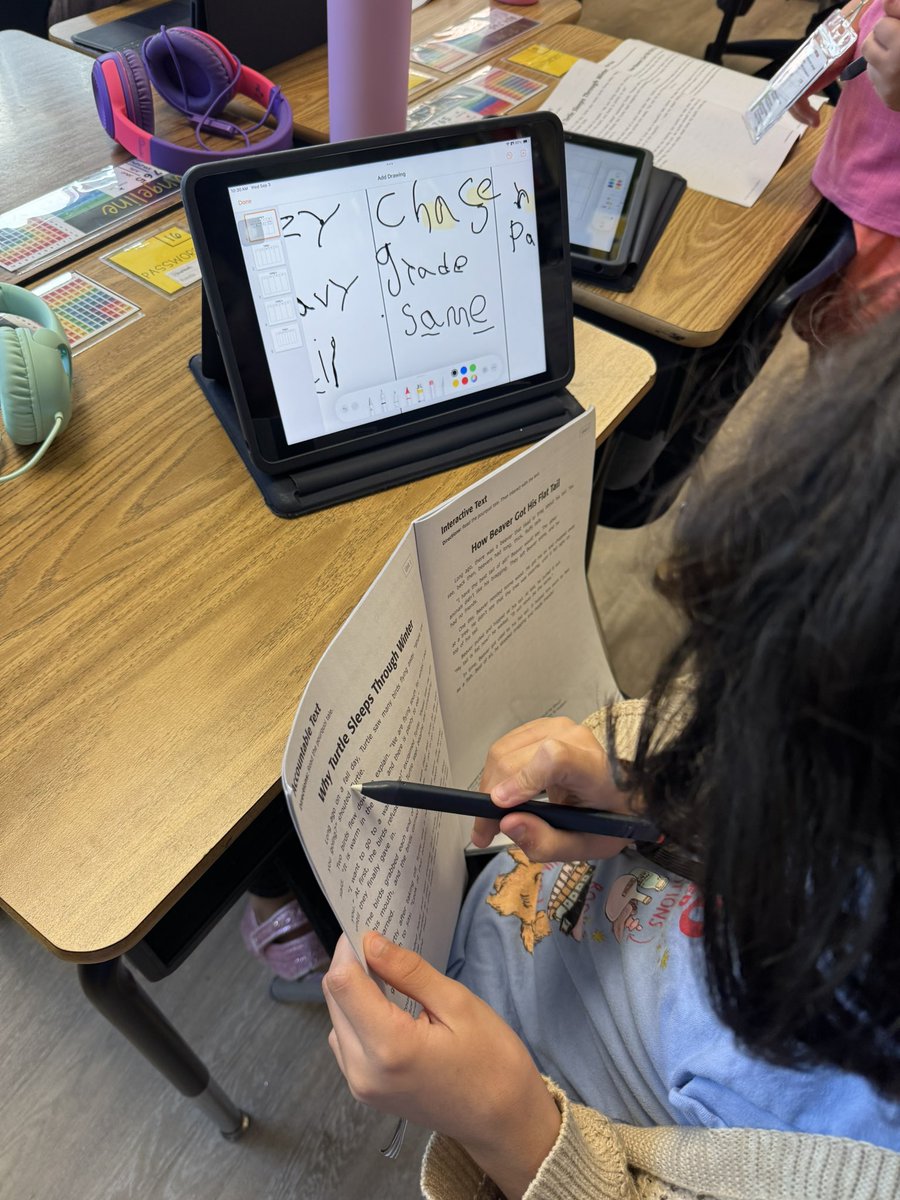 babel4444's tweet image. Using our Logitech crayons and #Pages to create digital phonics anchor charts! Students love adding to their lists when they find new words in books and other resources with their long “a” sound. S/o to @ItsMissSmith3rd for making the template 👩‍💻 #RHESettingSail #RISDDreamBig