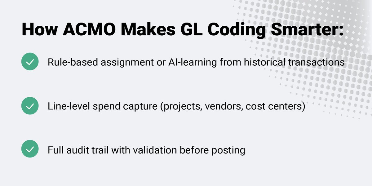 acmoau's tweet image. ✔️GL Coding may seem technical, but it shouldn’t slow you down. 
✔️Accurate ledger codes are the backbone of real financial control.
✔️ACMO’s automated GL coding reduces manual accounting errors.

#GLCoding #FinanceAutomation #SmartAccounting #ACMO
