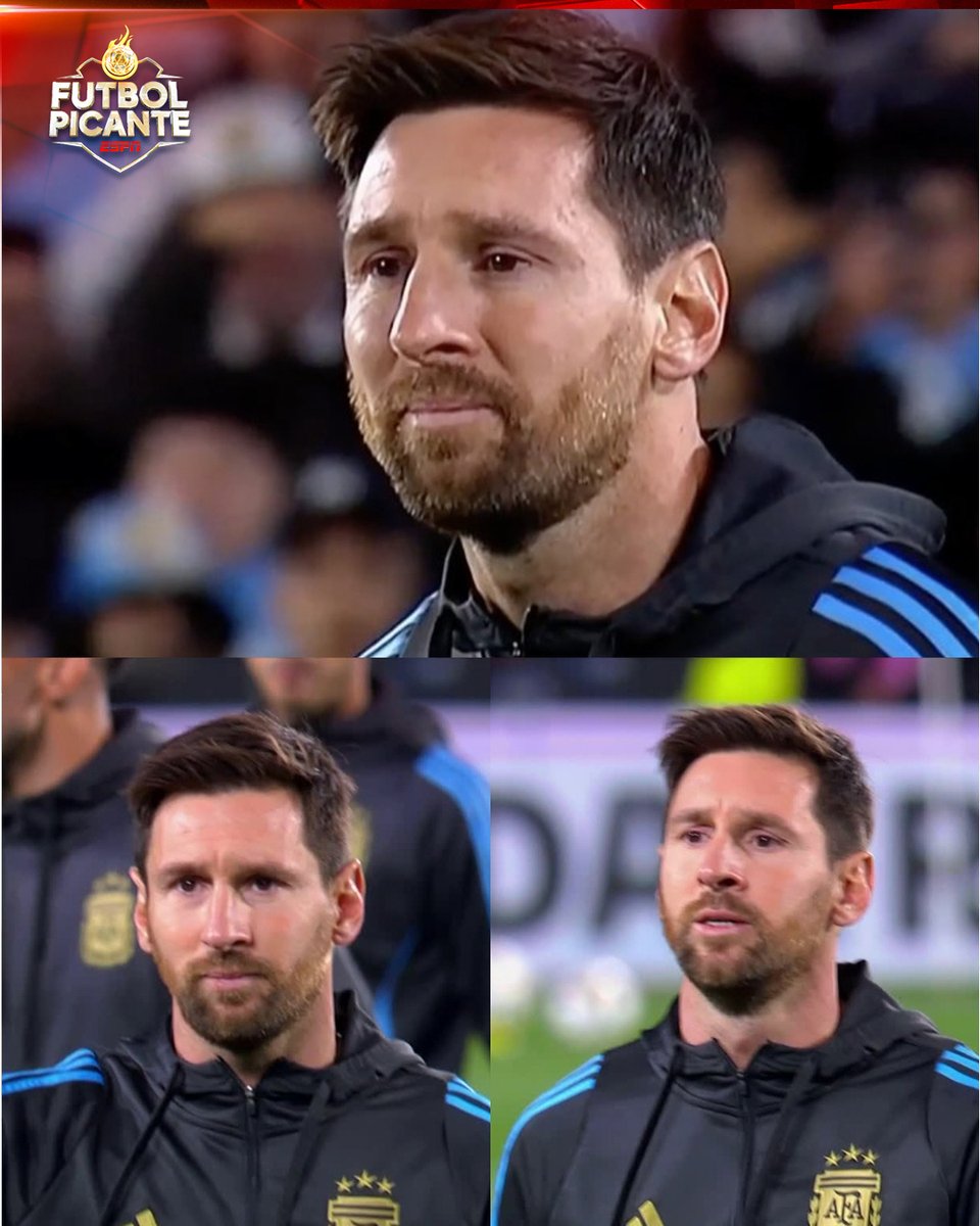 LAS LÁGRIMAS DE MESSI 😭 

🥺 Durante el calentamiento, Leo no pudo contener la emoción en su último partido oficial en Argentina. 

Llora él, llora el futbol. .