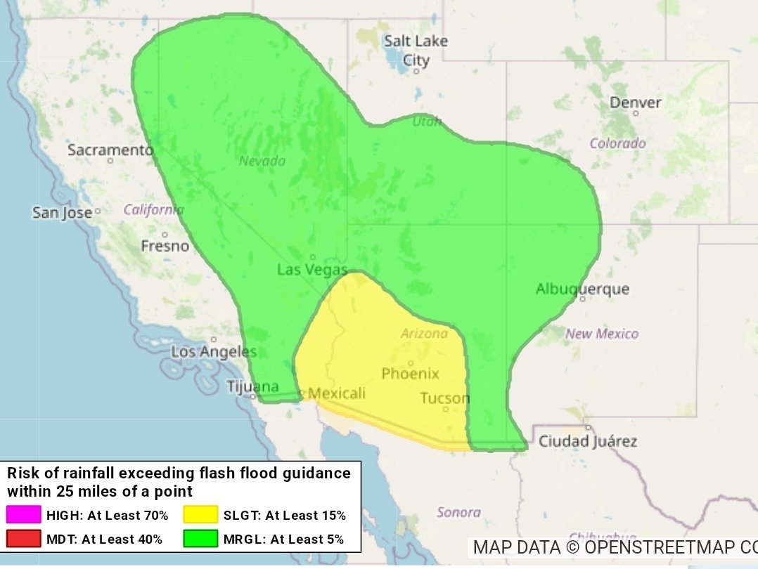 Multiple flash floods are ongoing over Arizona, southern California, and southern Nevada from the remnants of what was Hurricane Lorena #lorena #flooding #vegas