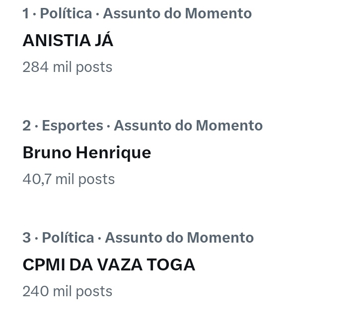 Bora denovo!

Me ajudem a conseguir 500 comentários com:

ANISTIA JÁ
CPMI DA VAZA TOGA