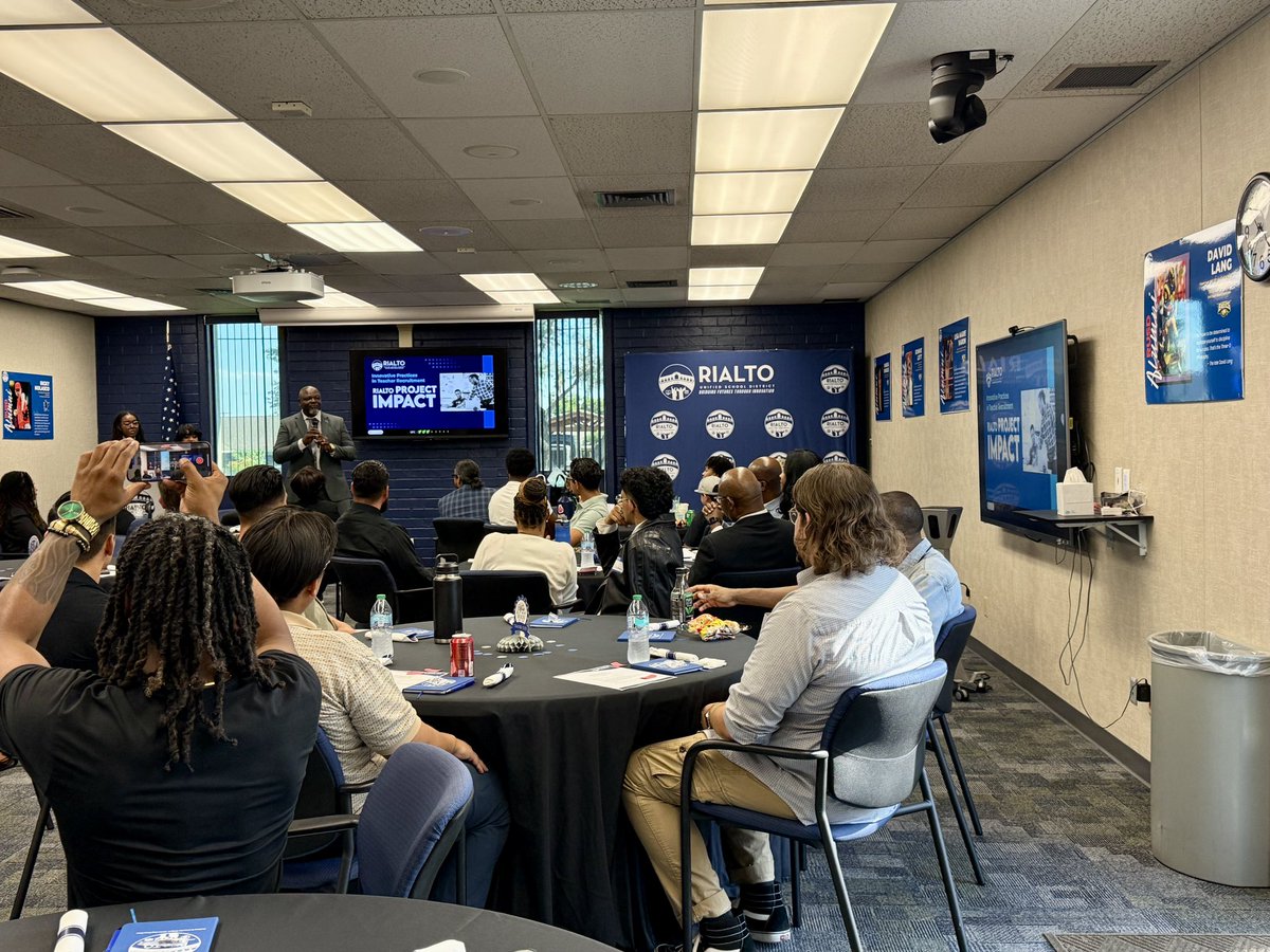 RUSD_Urteaga's tweet image. I was thrilled to attend the @rialto_usd Project Impact Meet and Greet, where the district showcased over 20 new male teachers who are participants in the program. #projectimpact @csusb