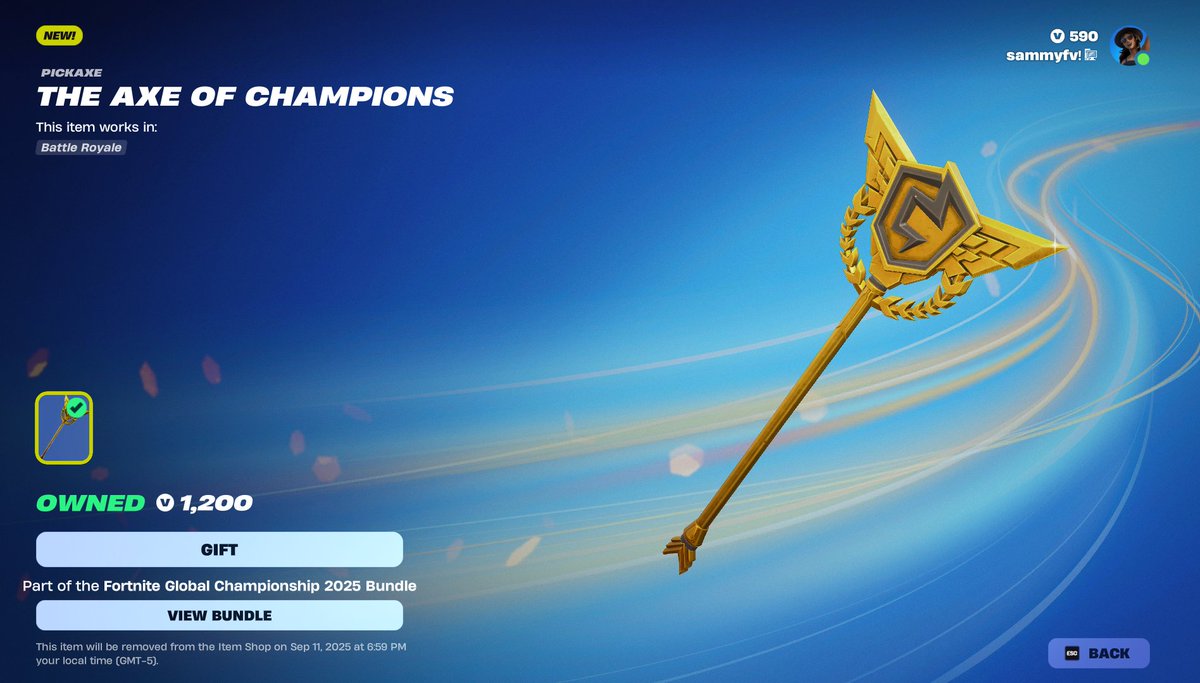 Sammyyfv's tweet image. my pickaxe is now mainstream💔