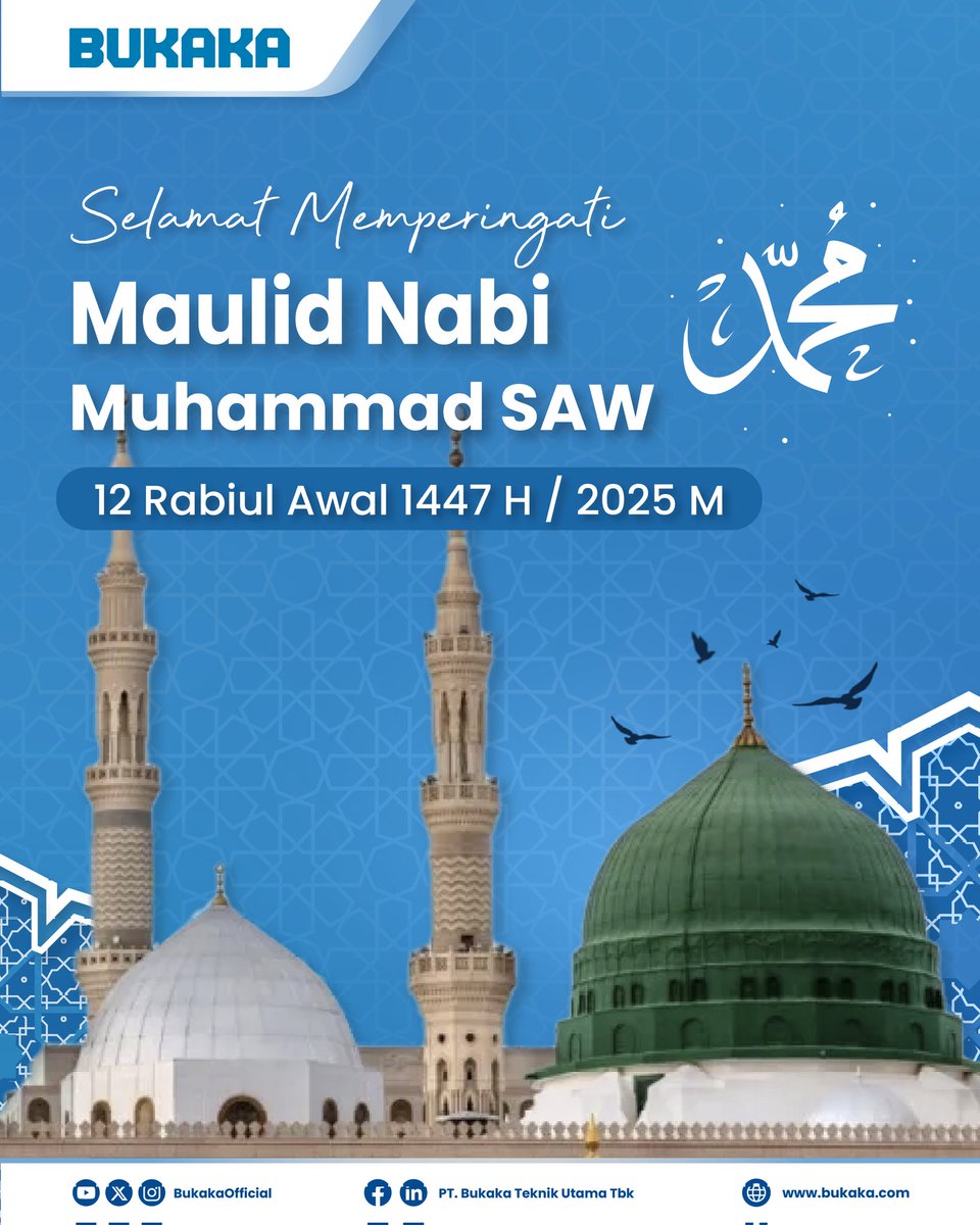 Selamat memperingati Maulid Nabi Muhammad SAW 1447 H.
Peringatan Maulid Nabi ini bukan hanya tentang mengenang kelahiran Rasulullah, tetapi juga tentang meneladani akhlak mulia beliau yang penuh kasih sayang, kejujuran, dan keteguhan hati.