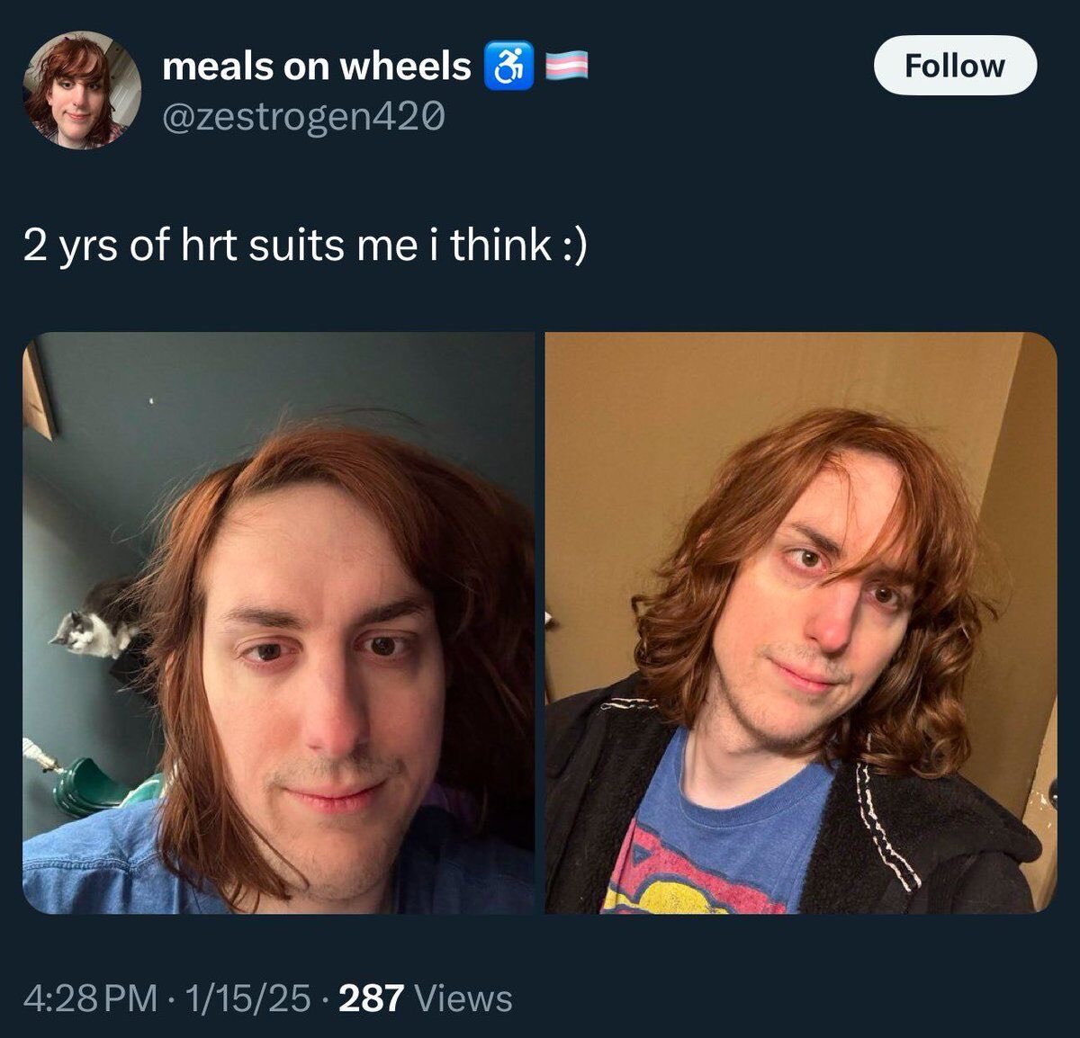 2 years of HRT to still look like a male. How embarrassing