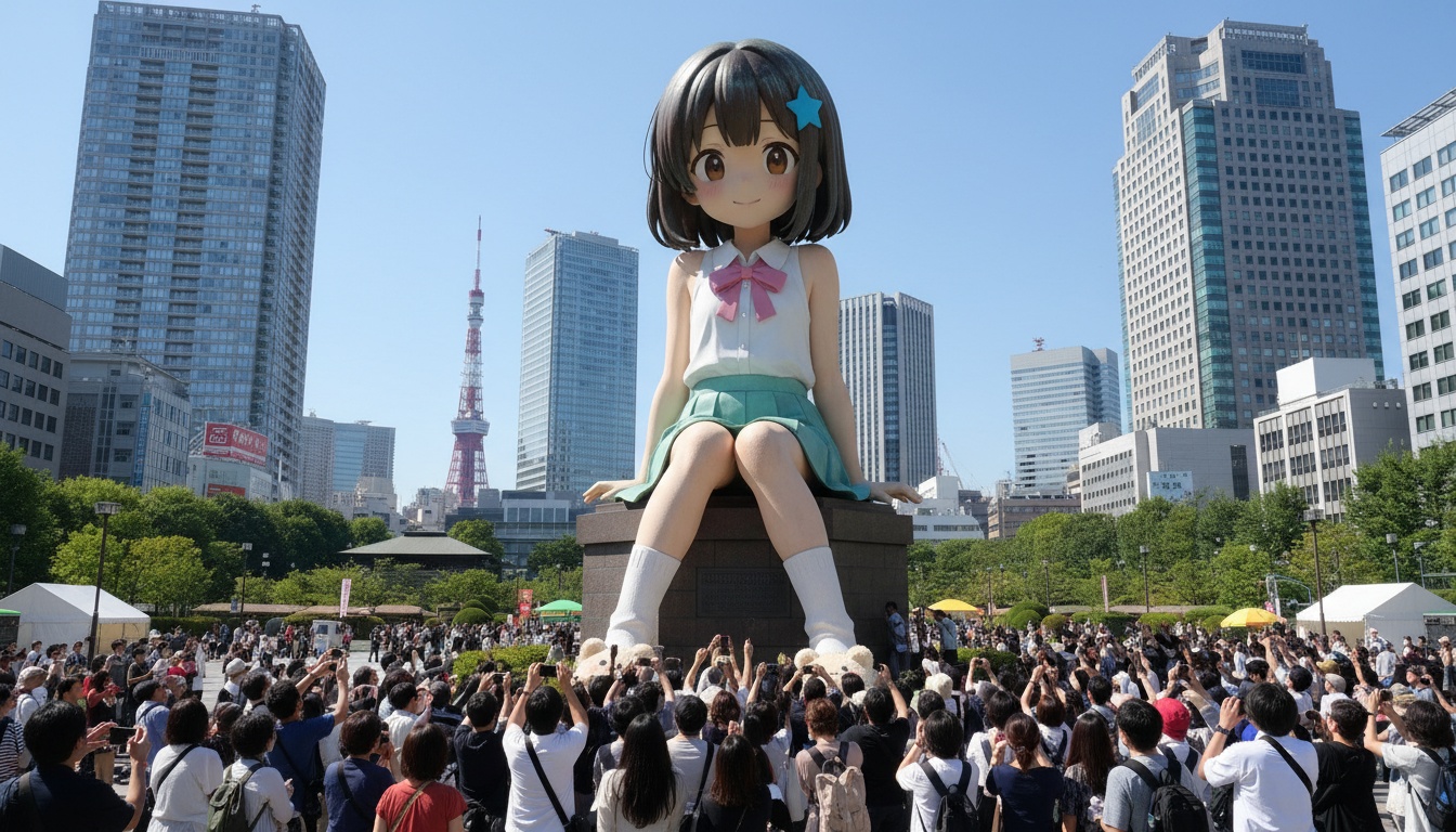 东京巨型雕像照片