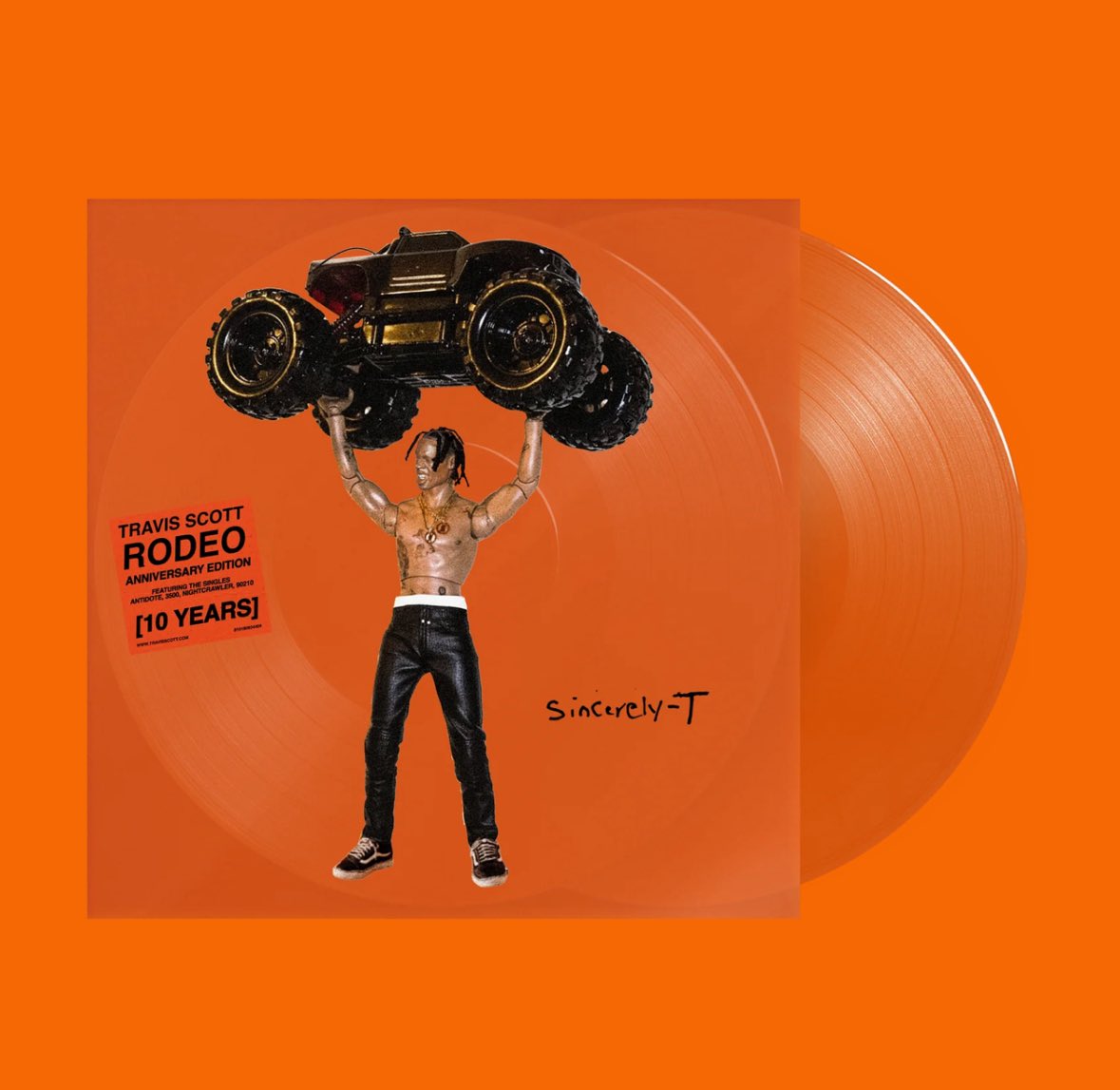 All Rodeo Vinyl Variants with Deluxe Tracks

• 90210 Edition Transparent Vinyl Sleeve with Picture Discs
• Burlap Sack sleeve, gatefold vinyl, zine, orange vinyl
• Sincerity Sleeve Edition, Transparent Vinyl Sleeve, Transparent Picture Disc Vinyl