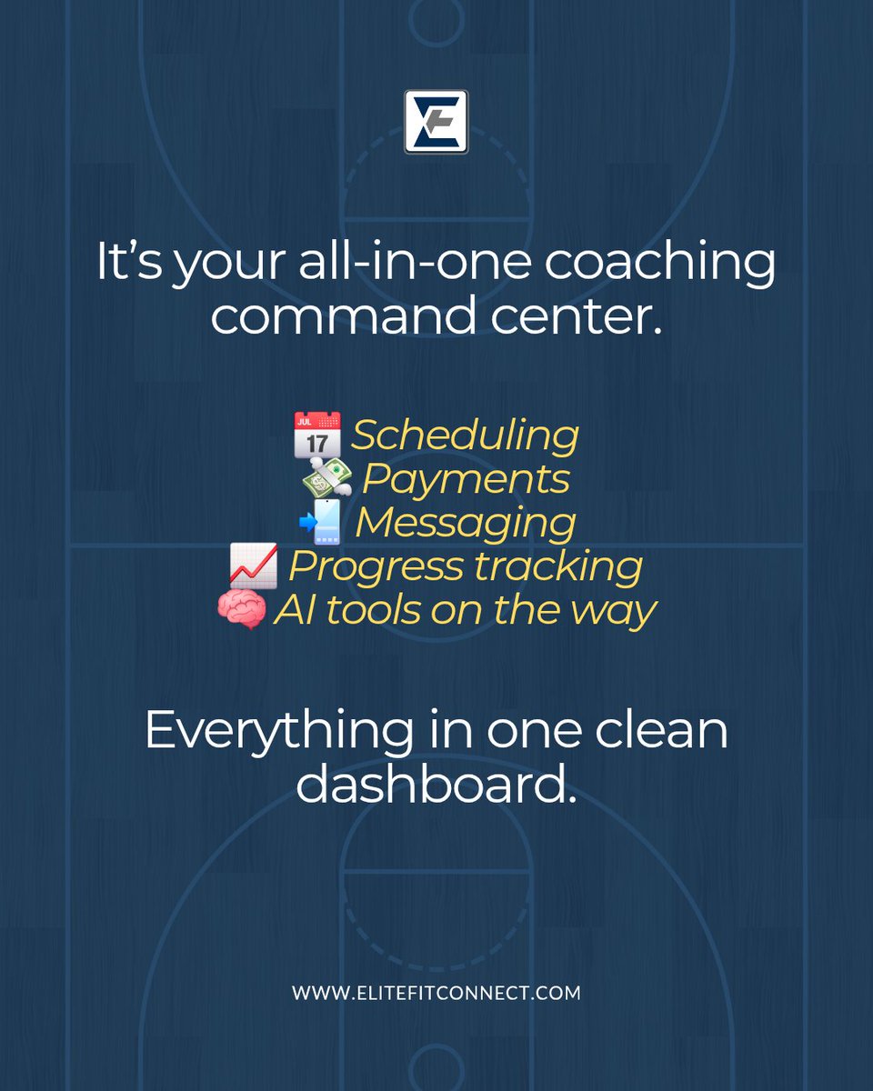 EliteFit24's tweet photo. Coaches — it’s time to stop juggling 10 different tools and still feeling burnt out.
Here are 5 facts you need to know about #EliteFitConnect 🏀💼 

#BasketballCoach #BasketballTraining #TrainSmarter #SportsTech #YouthSports #BasketballCommunity https://t.co/ccHS7bhn8L